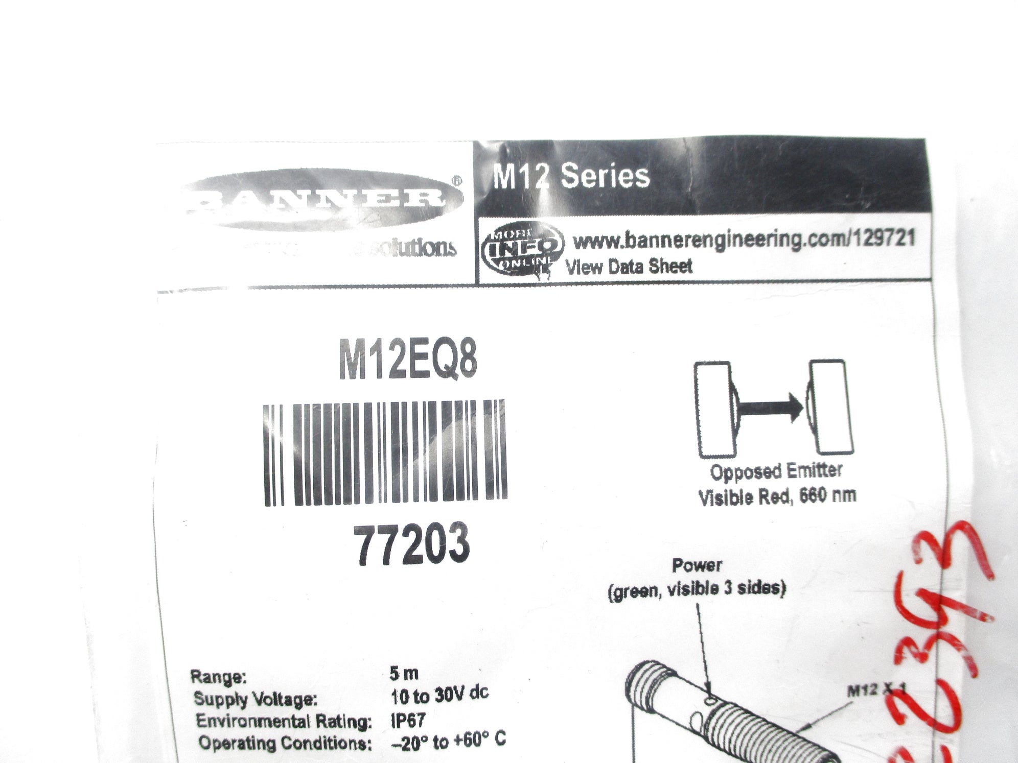 BANNER ENGINEERING M12EQ8 77203 NSMP