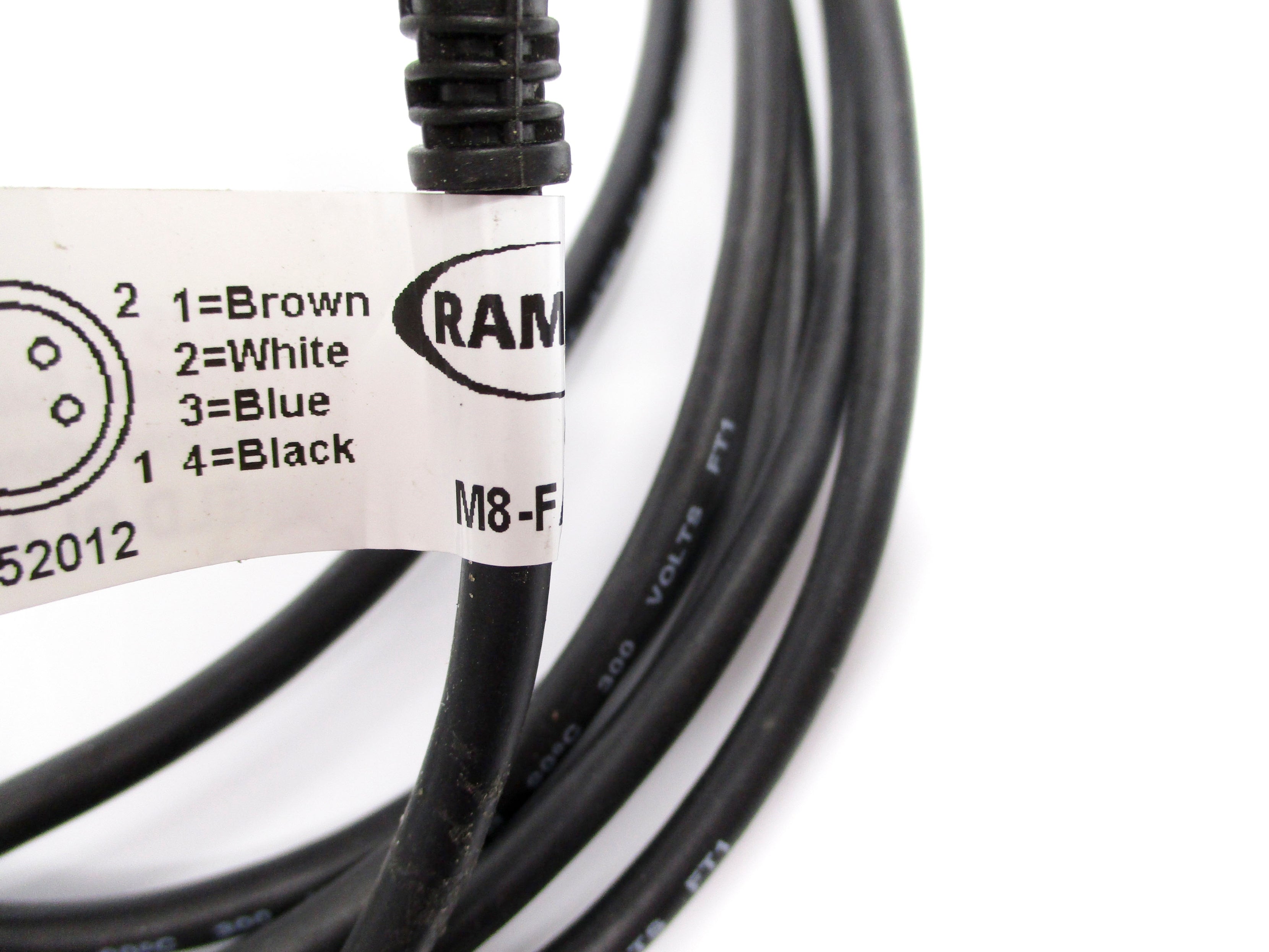 RAMCO M8-FA4-PVC-3M-SHIELD-BLACK NSNP