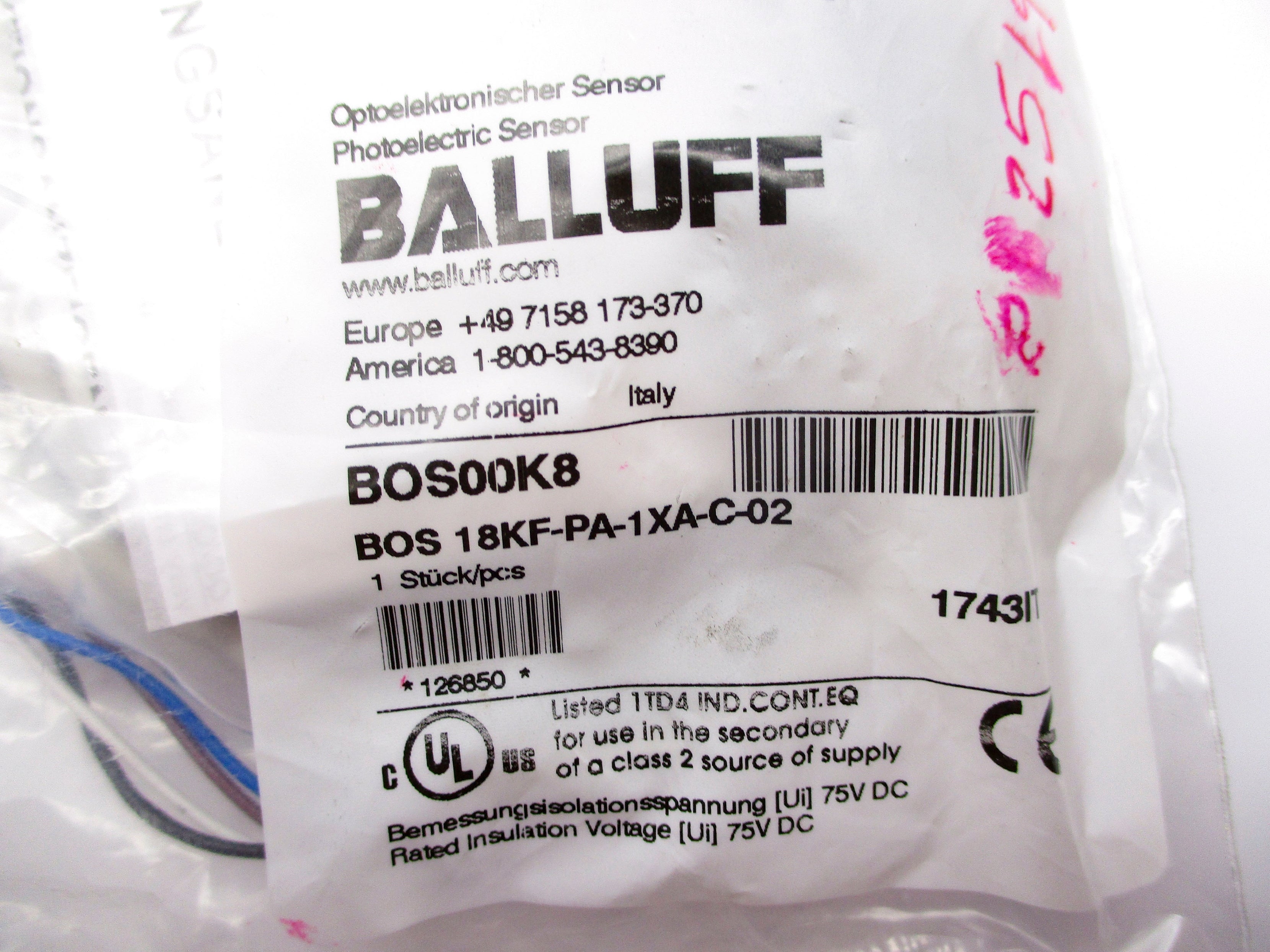 BALLUFF BOS18KF-PA-1XA-C-02 NSMP
