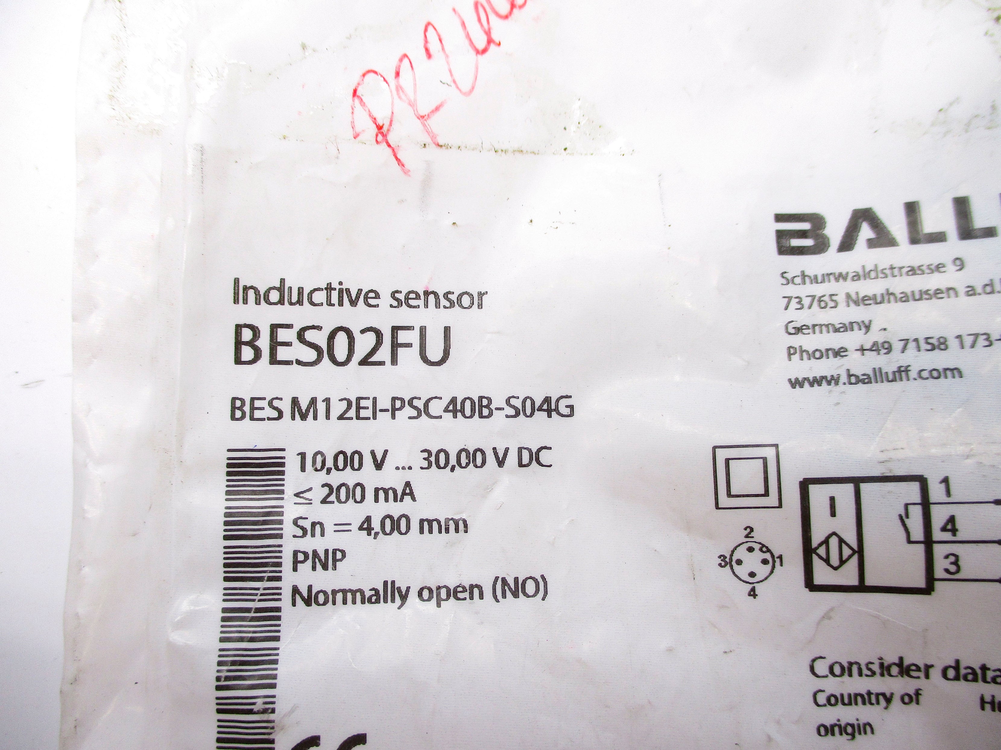 BALLUFF BESM12EI-PSC40B-S04G NSMP
