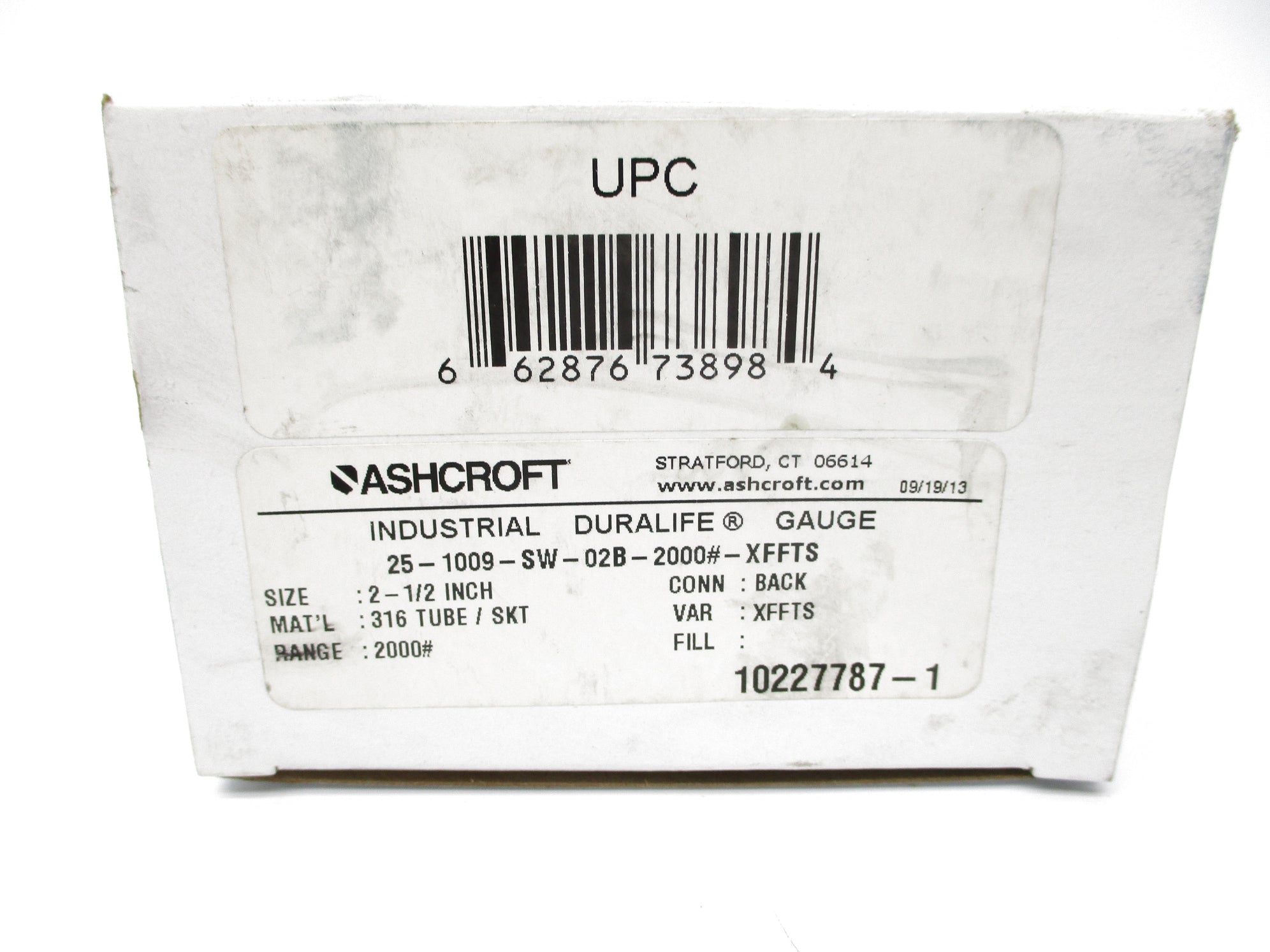ASHCROFT 25-1009-SW-02B-2000#-XFFTS 0-2000PSI NSMP