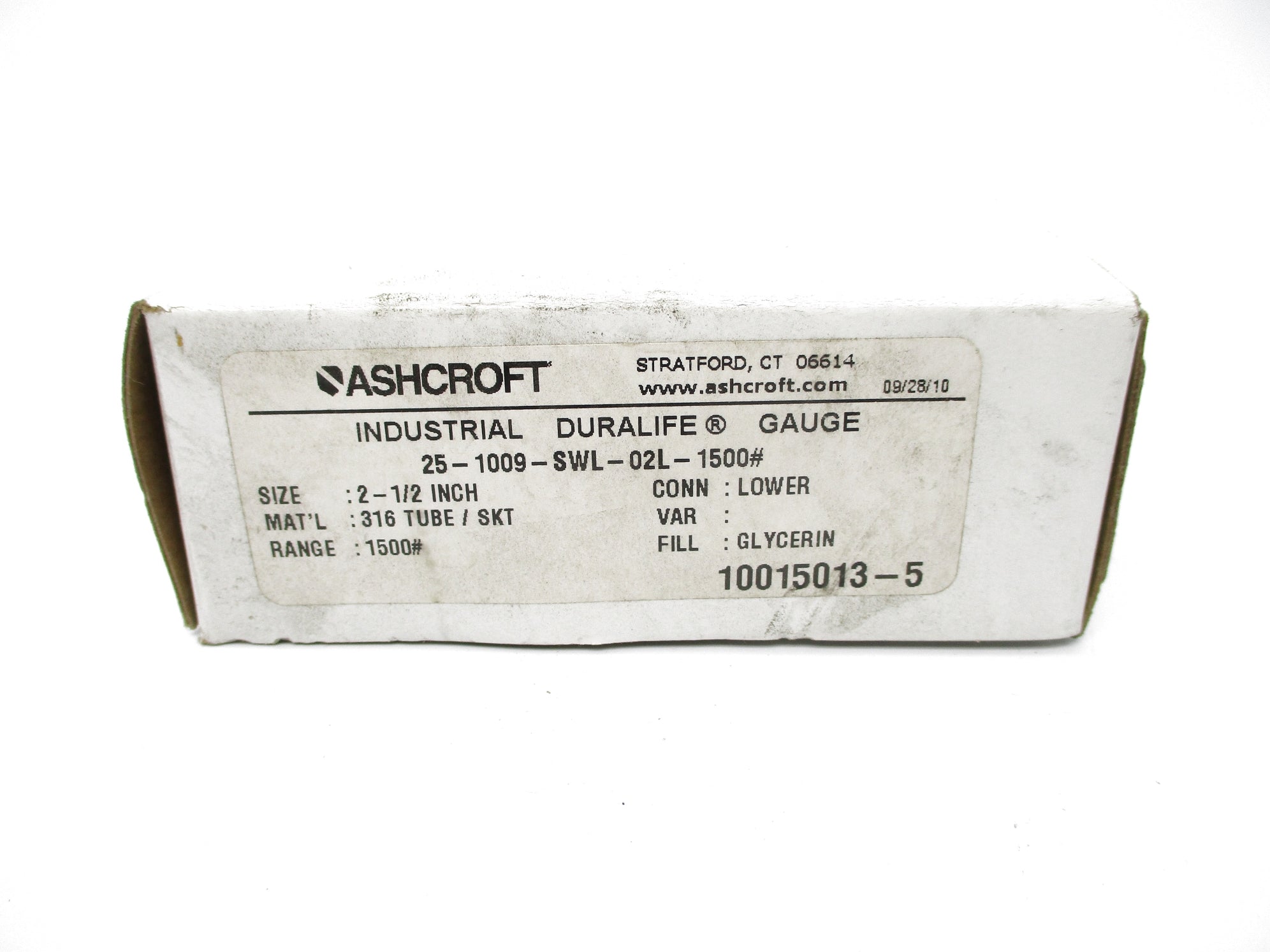 ASHCROFT 25-1009-SWL-02L-1500# 0-1500PSI NSMP