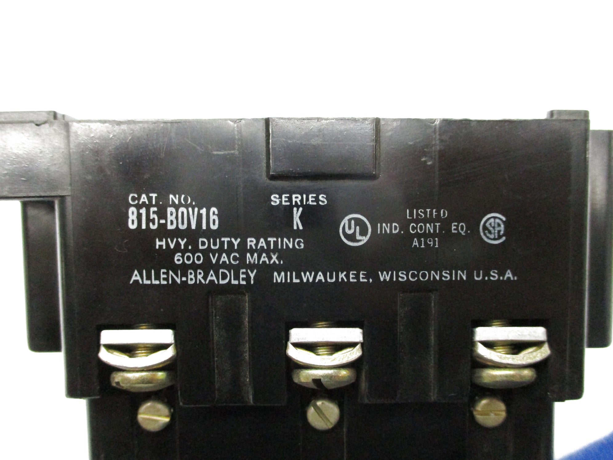 ALLEN BRADLEY 815-BOV16 SER. K 600VAC (AS PICTURED) NSNP