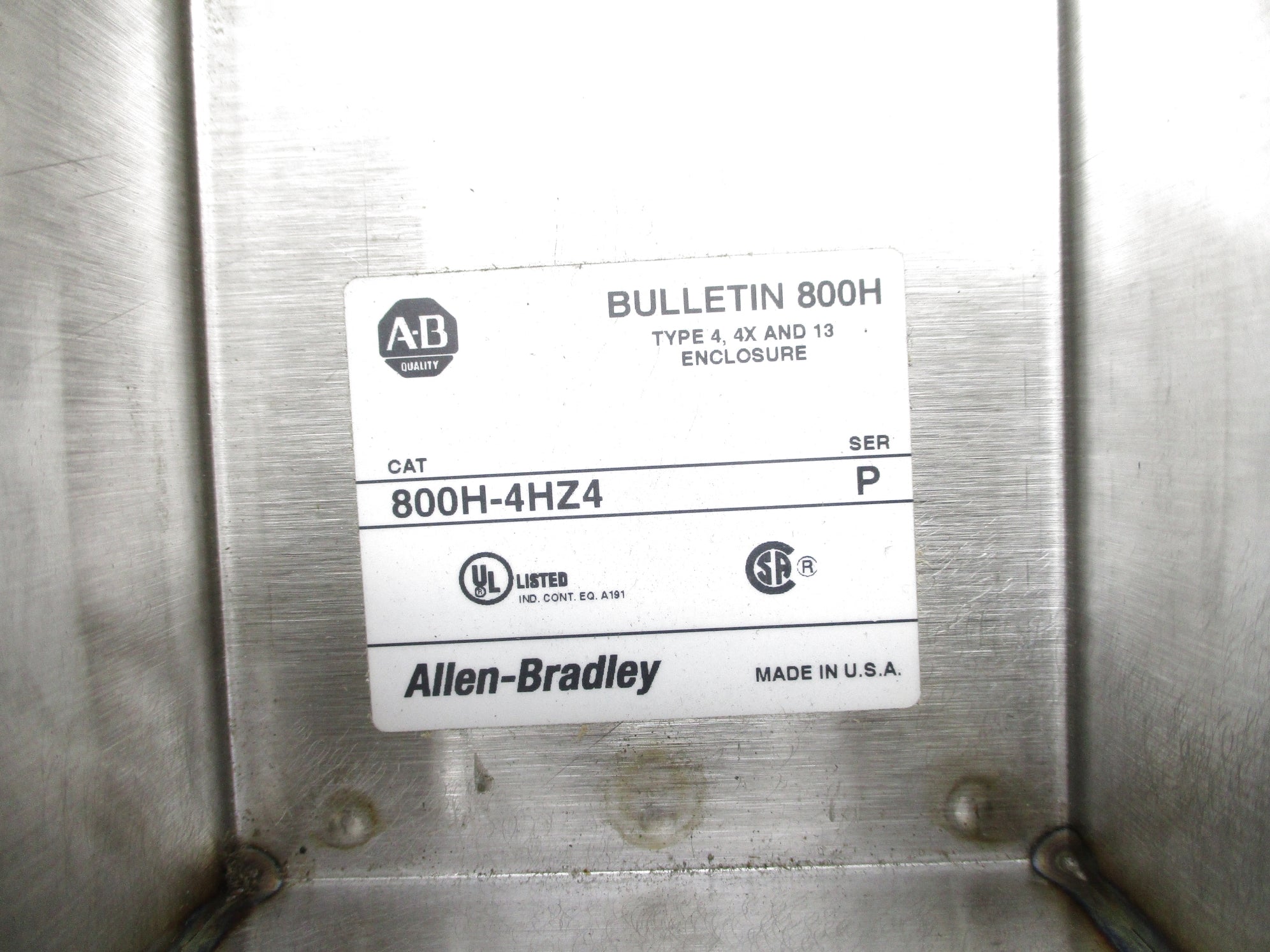INDUSTRIAL SPARE PART 800H-4HZ4 SER. P NSNP
