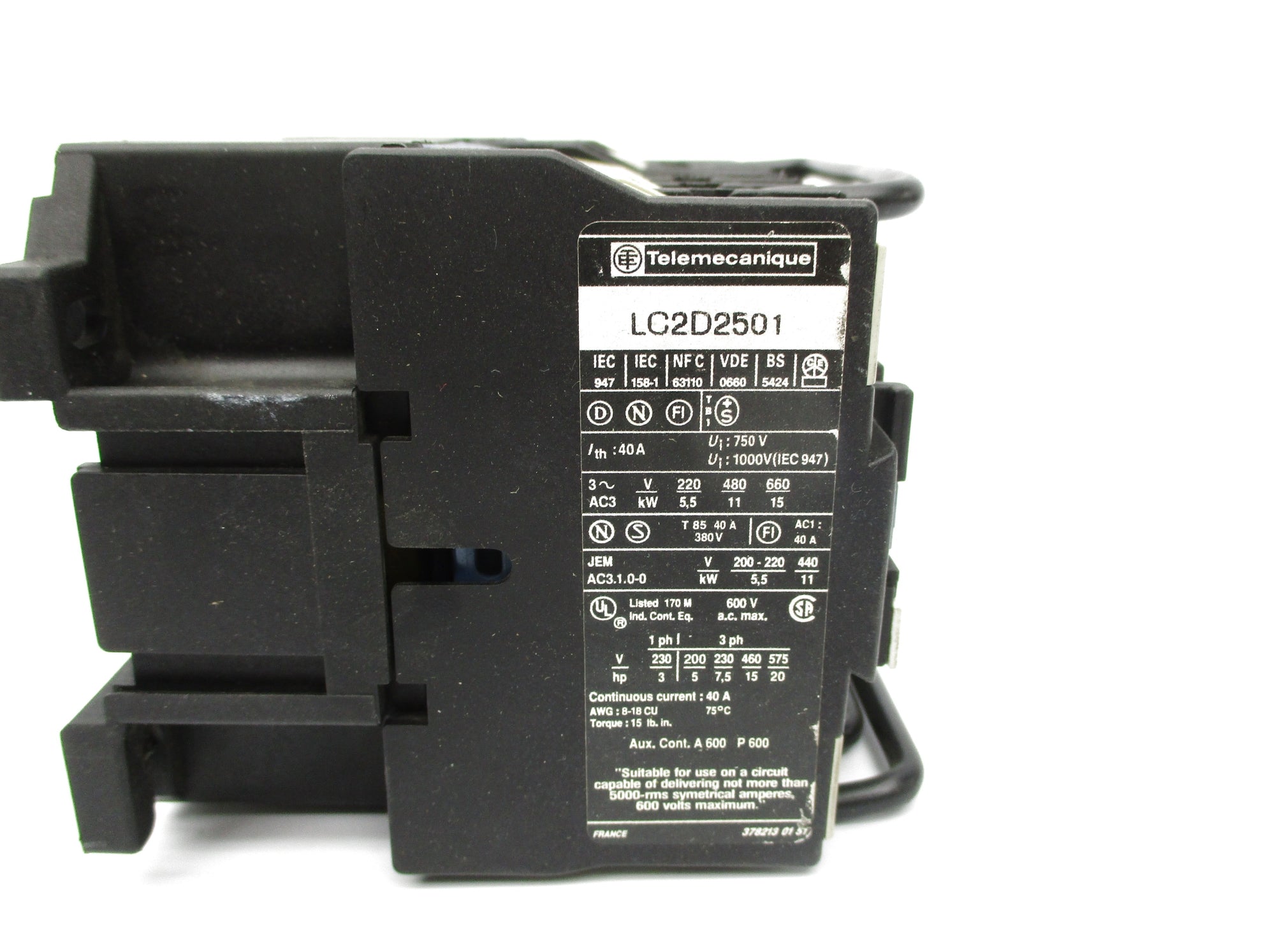 TELEMECANIQUE LC2D2501G6 120V NSNP
