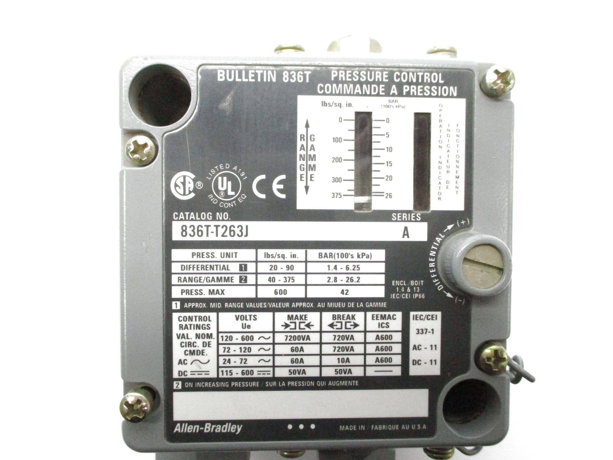 ALLEN BRADLEY 836T-T263J SER. A NSNP