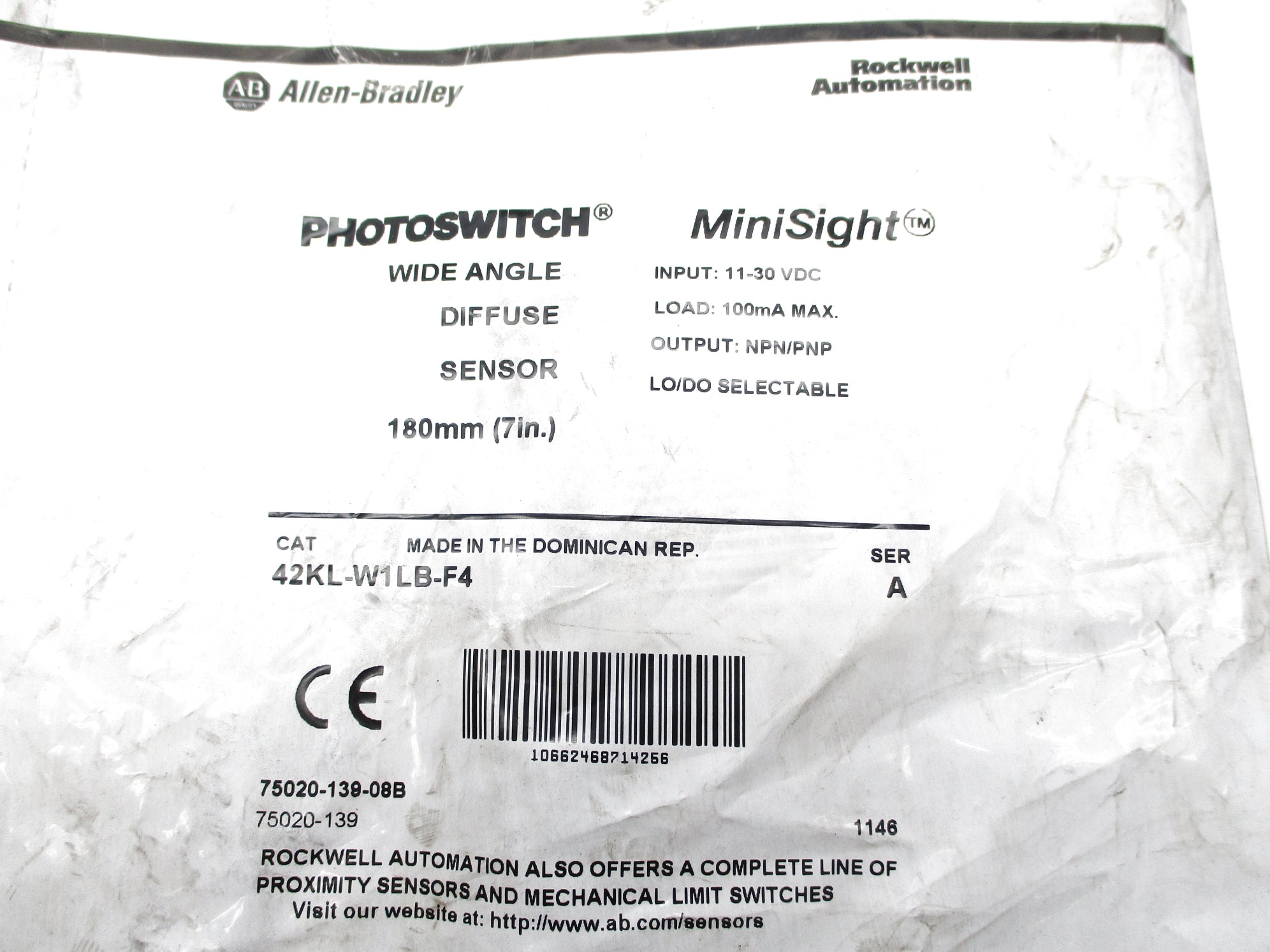 ALLEN BRADLEY 42KL-W1LB-F4 SER. A 11-30VDC NSMP