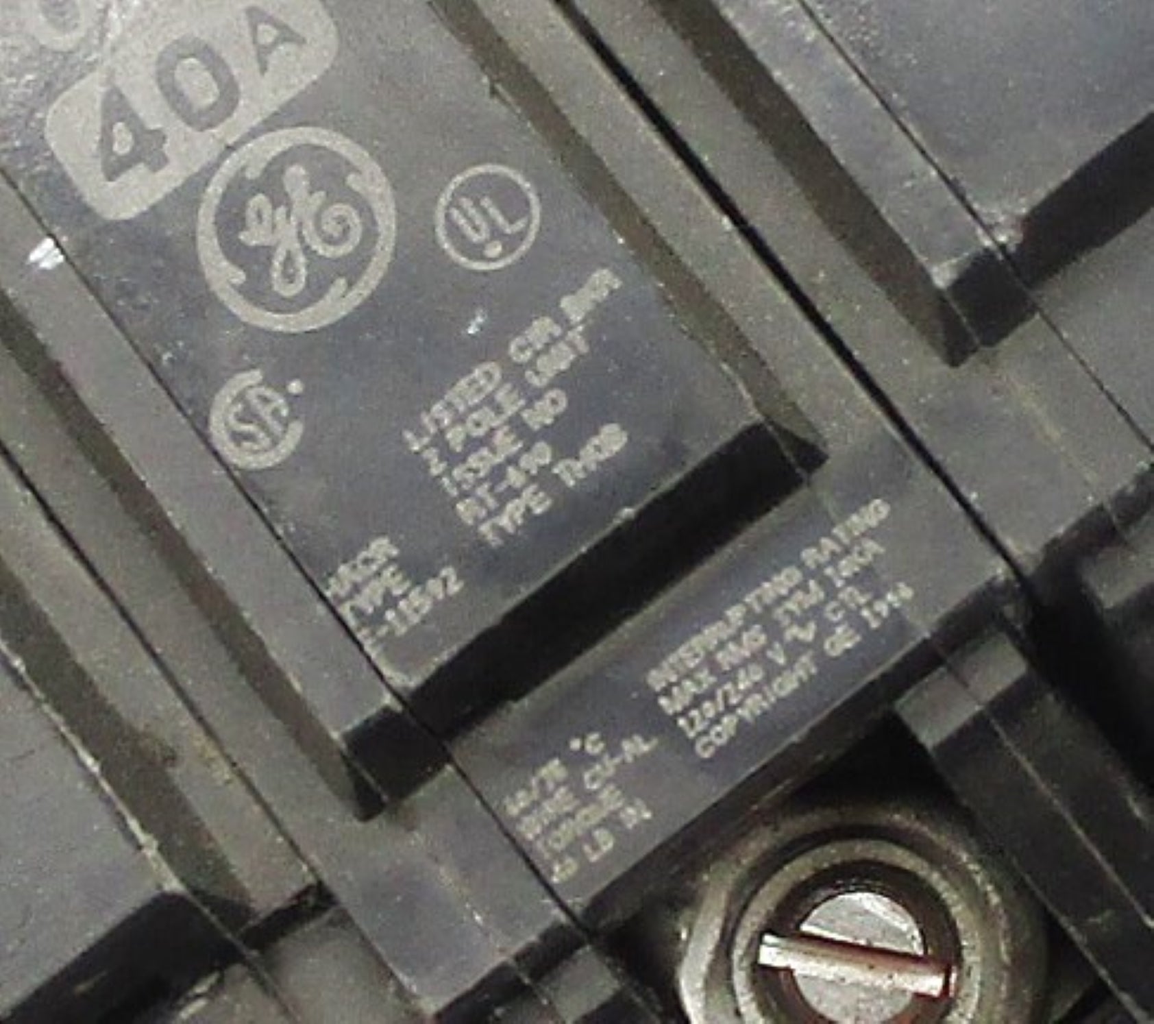 GENERAL ELECTRIC THQB340 TQSTA1 40A 120/240V UNMP