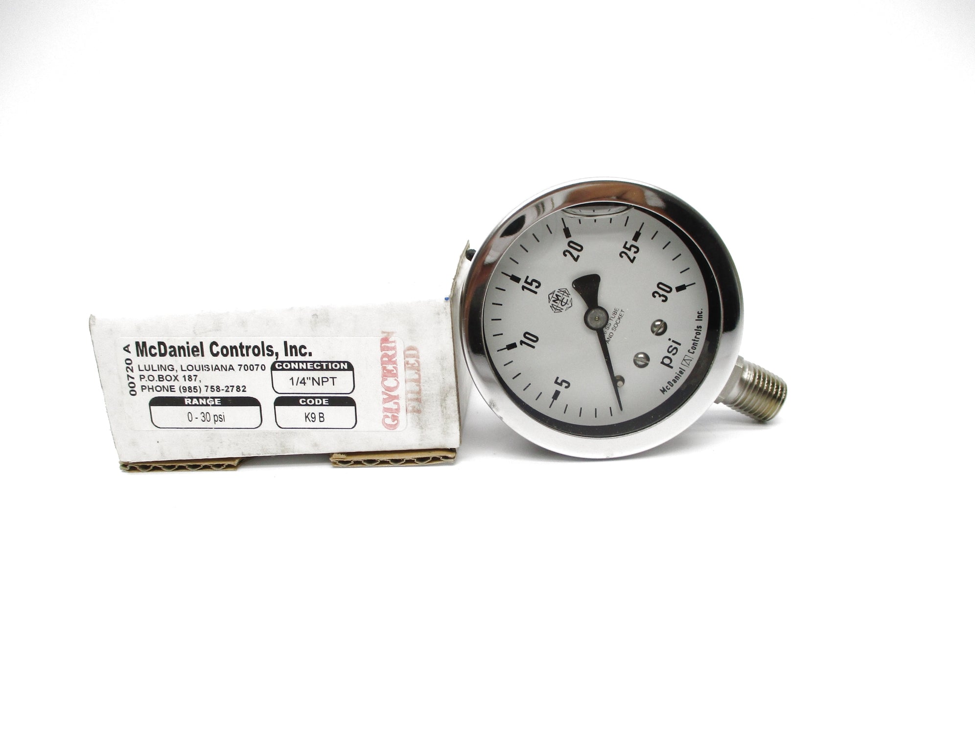 MCDANIEL CONTROLS 00720A 0-30PSI NSMP