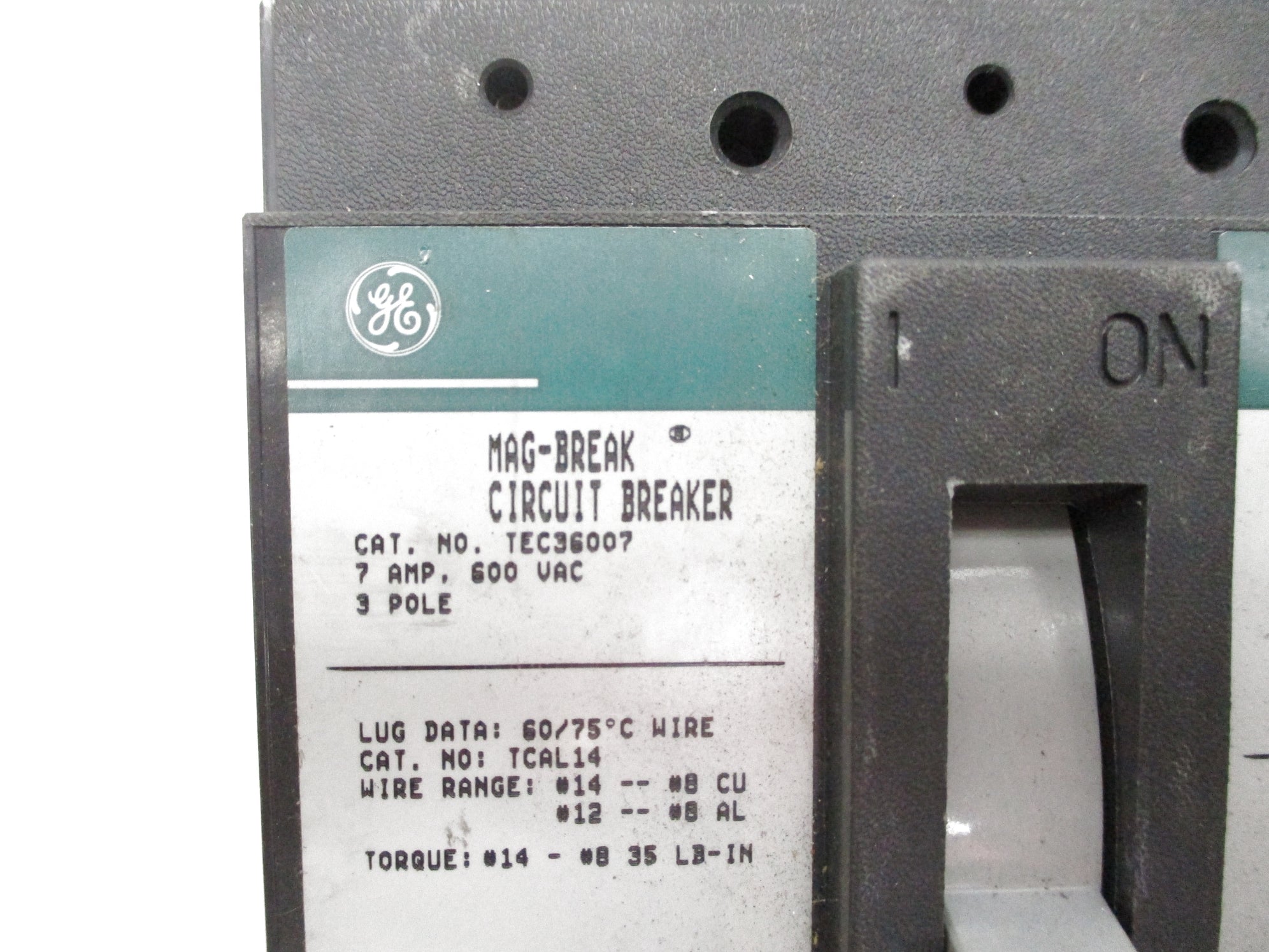 GENERAL ELECTRIC TEC36007 7A 600VAC UNMP