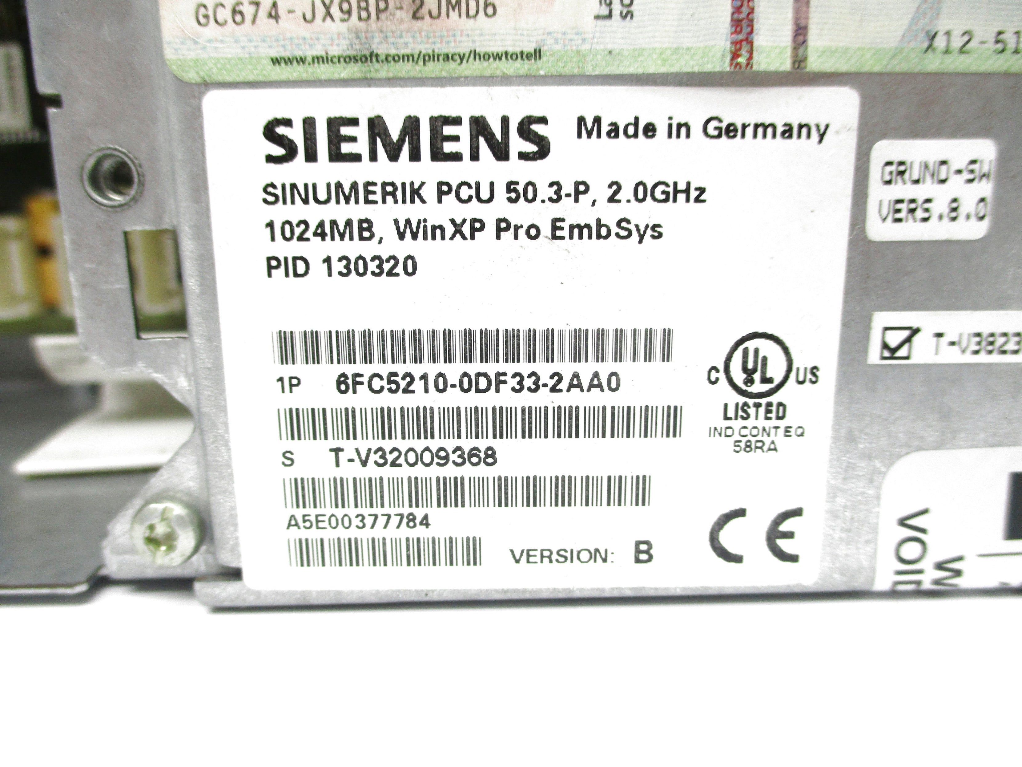 SIEMENS 6FC5210-0DF33-2AA0 NSNP