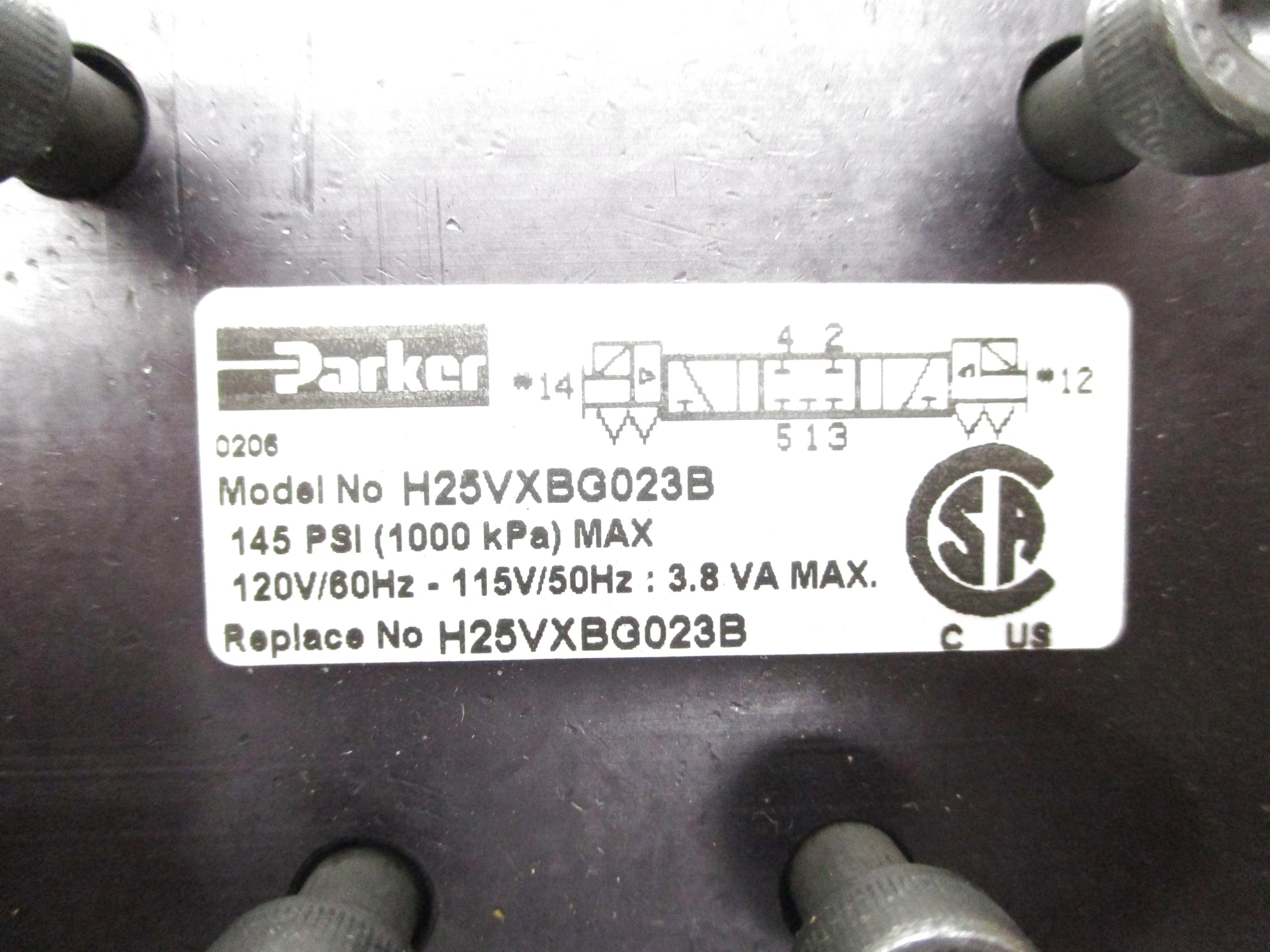 PARKER H25VXBG023B 145PSI 115/120V NSNP