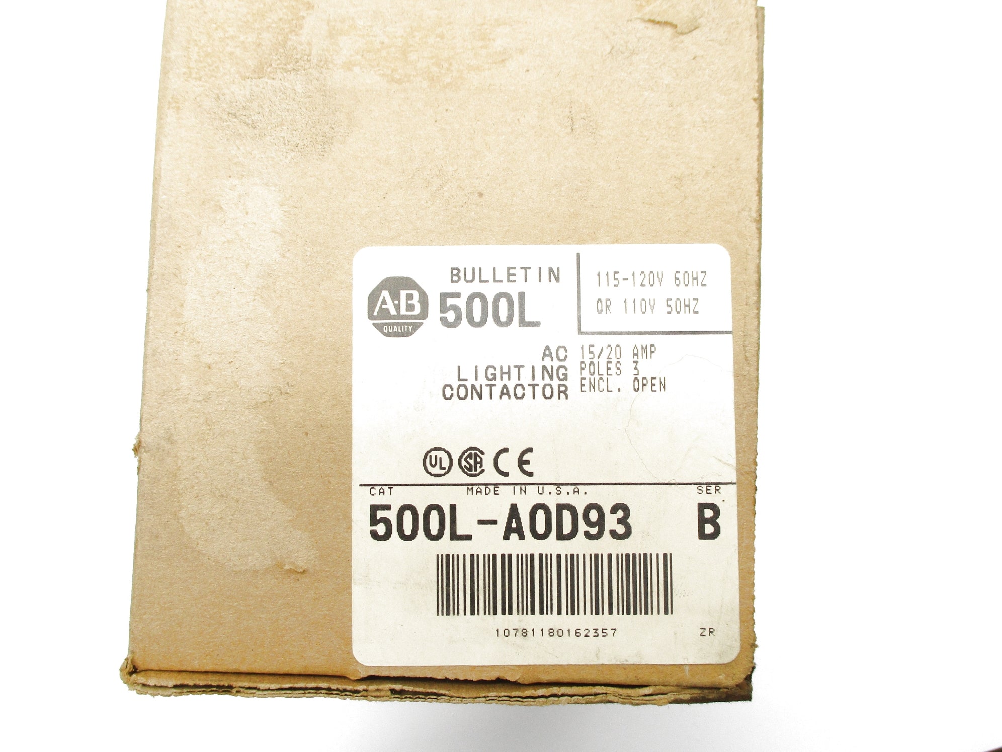 ALLEN BRADLEY 500L-AOD93 SER. B 110/120V (BR/WH) NSMP