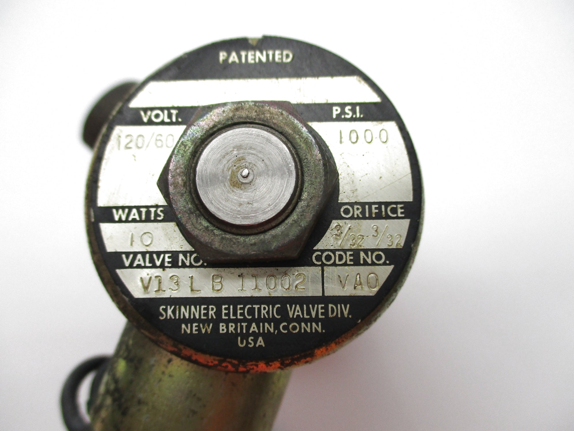 SKINNER ELECTRIC V13LB11002 1000PSI 120V UNMP