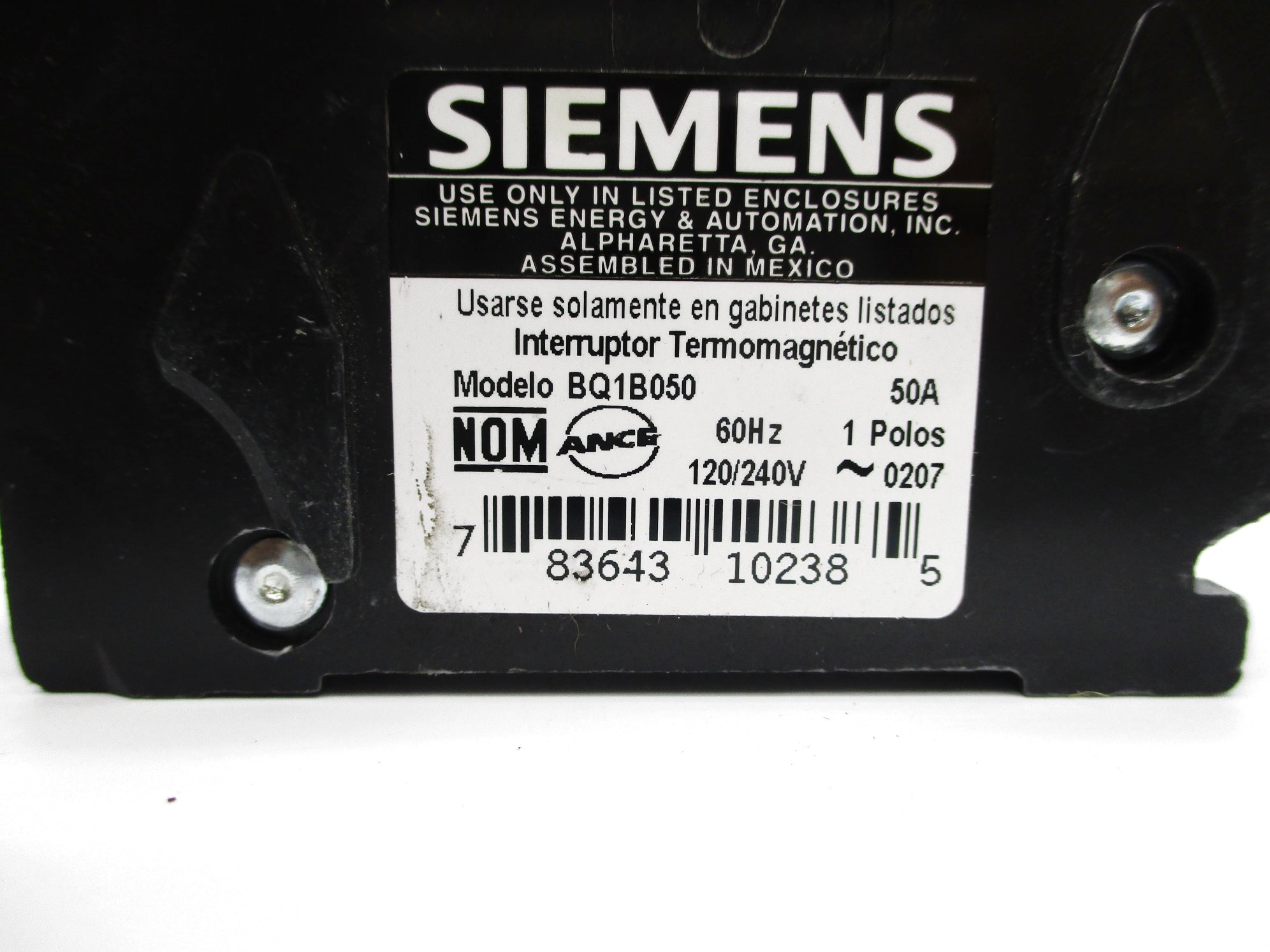 SIEMENS BQ1B050 50A 120/240V NSNP