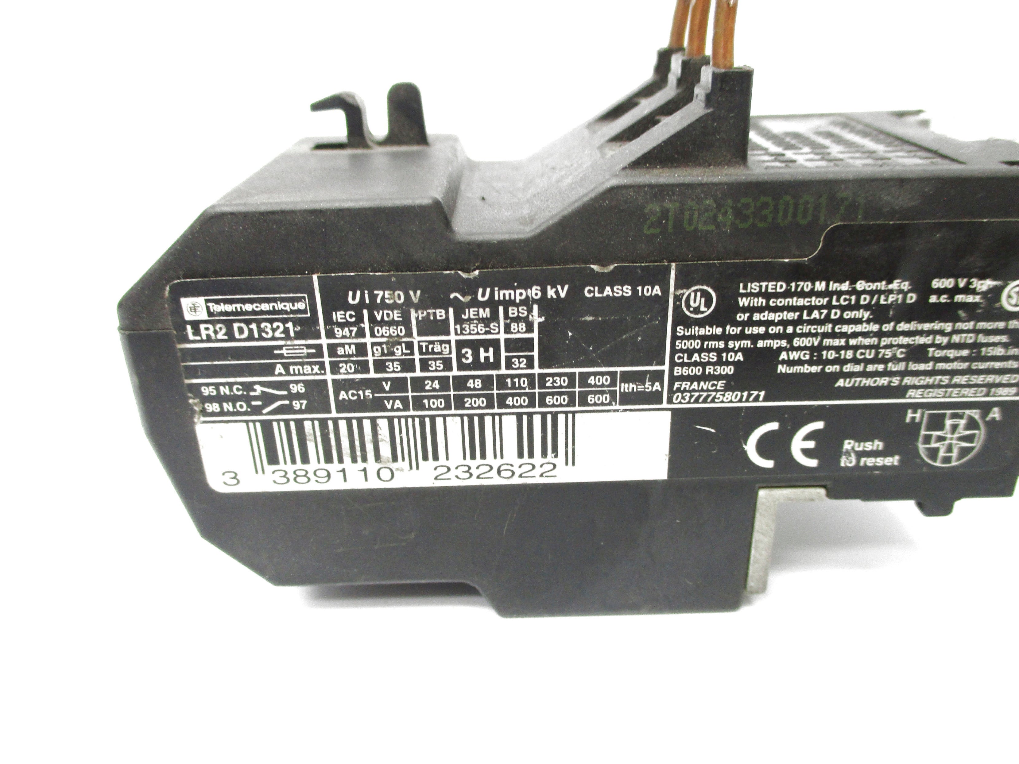 TELEMECANIQUE LR2D1321 12-18A UNMP