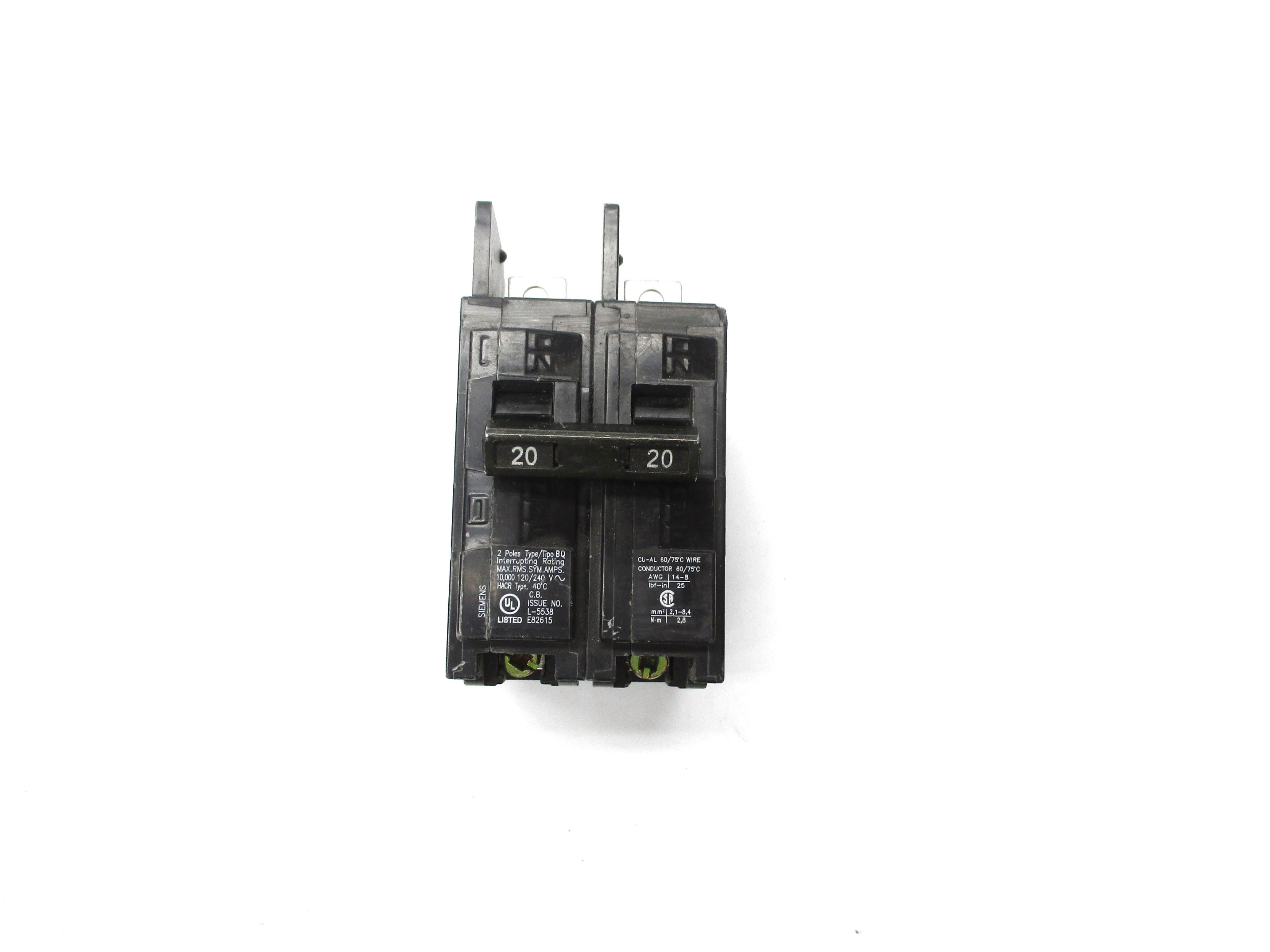 SIEMENS BQ2B020 20A 120/240VAC NSNP