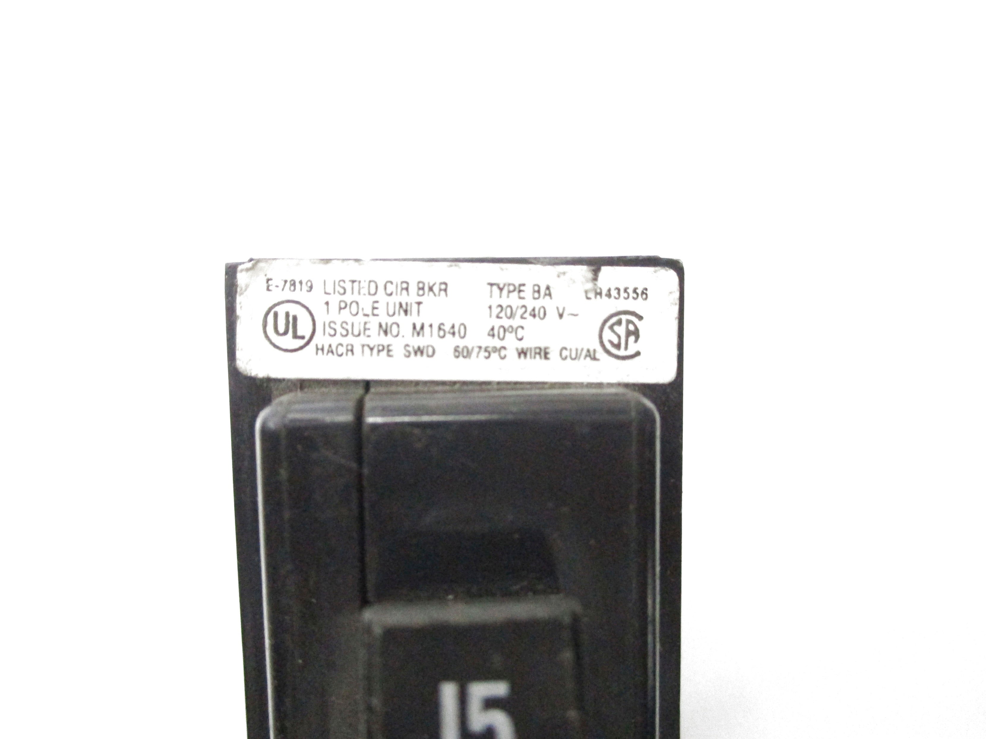 ITE BA115 15A 120/240VAC UNMP