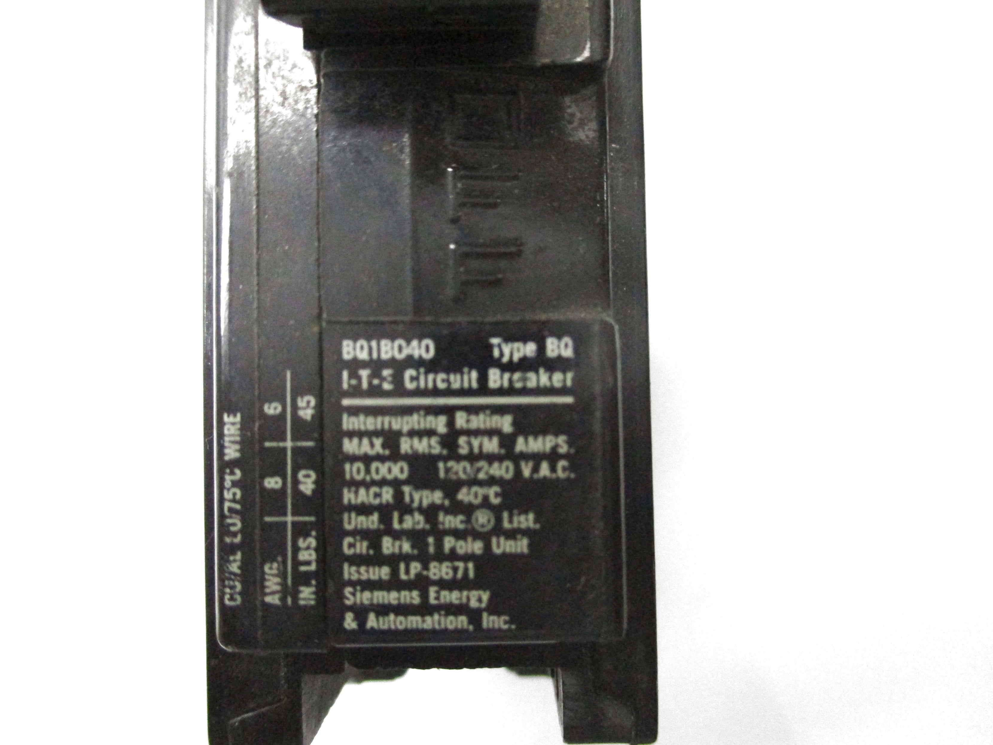 ITE BQ140 40A 120/240VAC UNMP