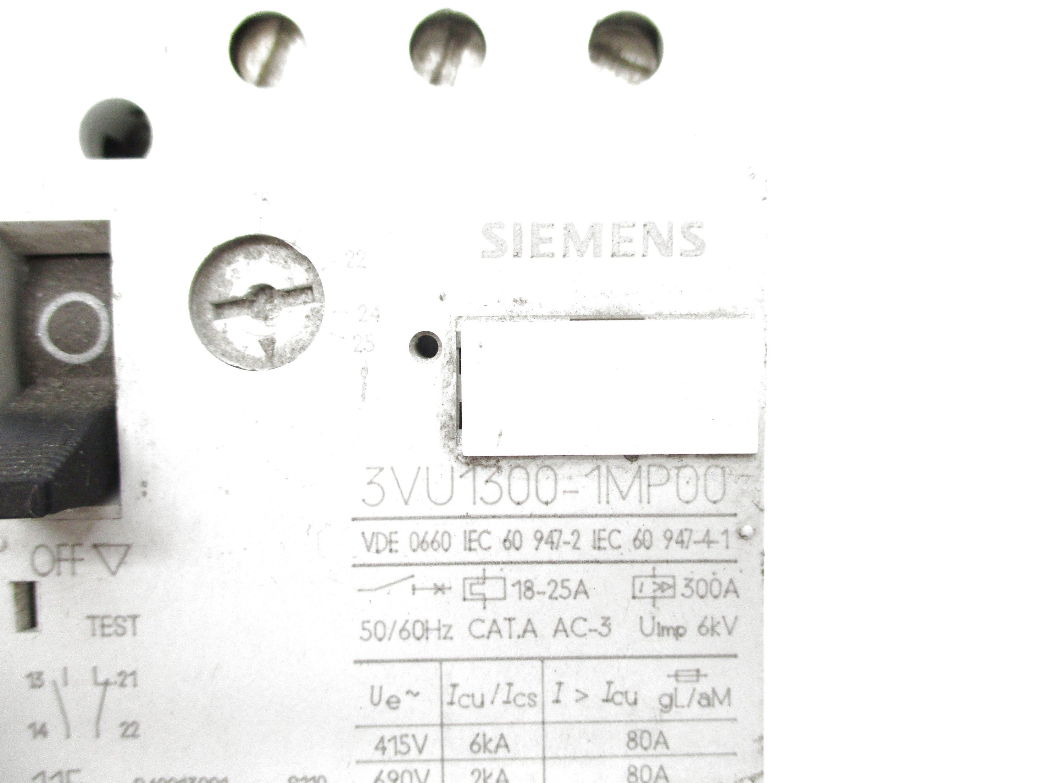 SIEMENS 3VU1300-1MP00 690V 18-25A UNMP