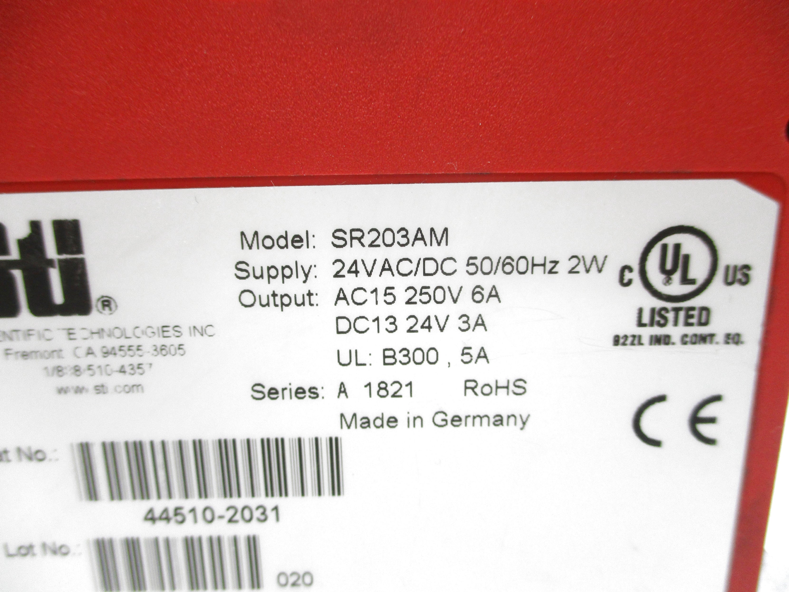 STI 44510-2031 SR203AM 24VAC NSNP