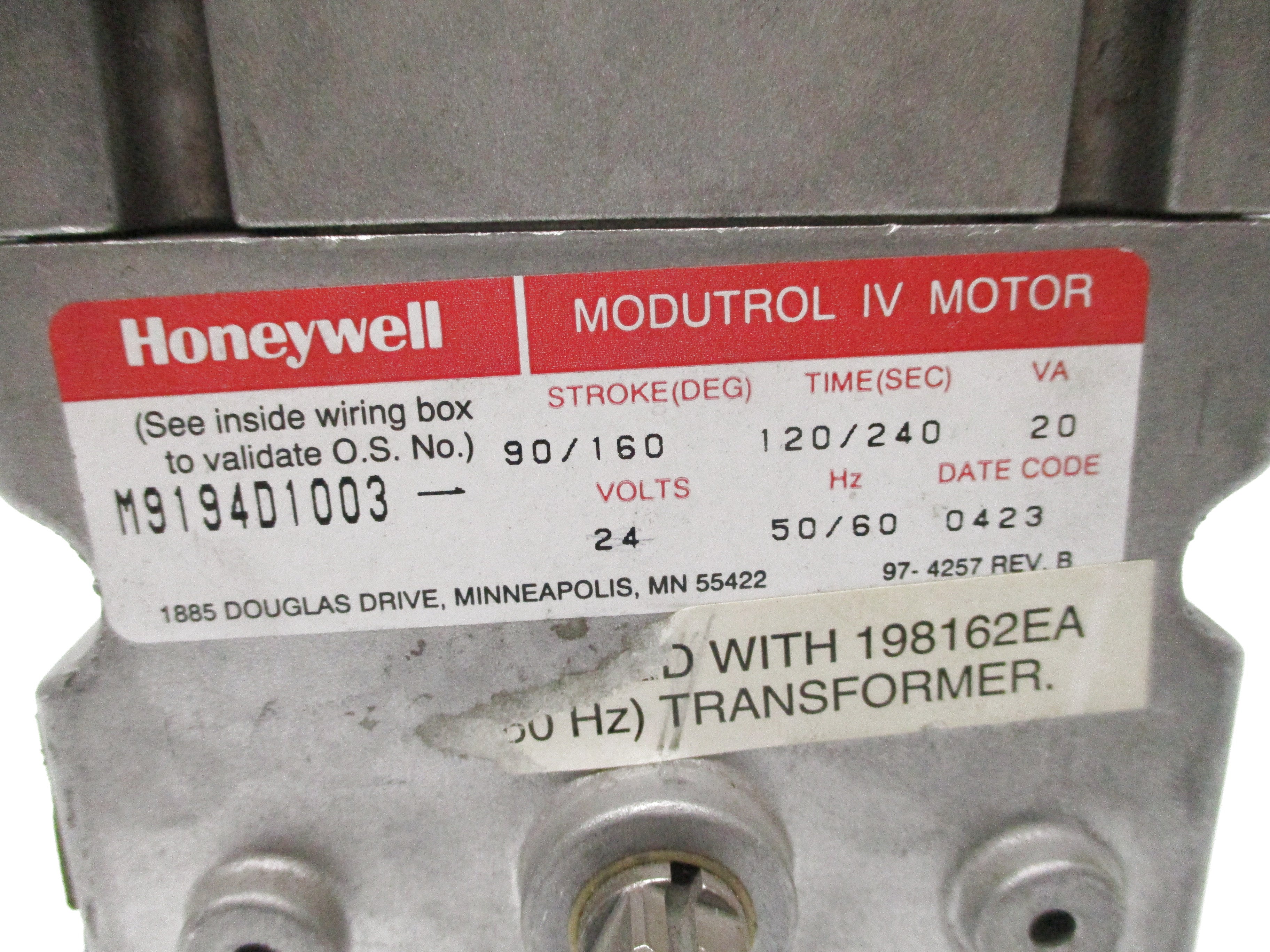 HONEYWELL M9194D1003 (AS PICTURED) UNMP