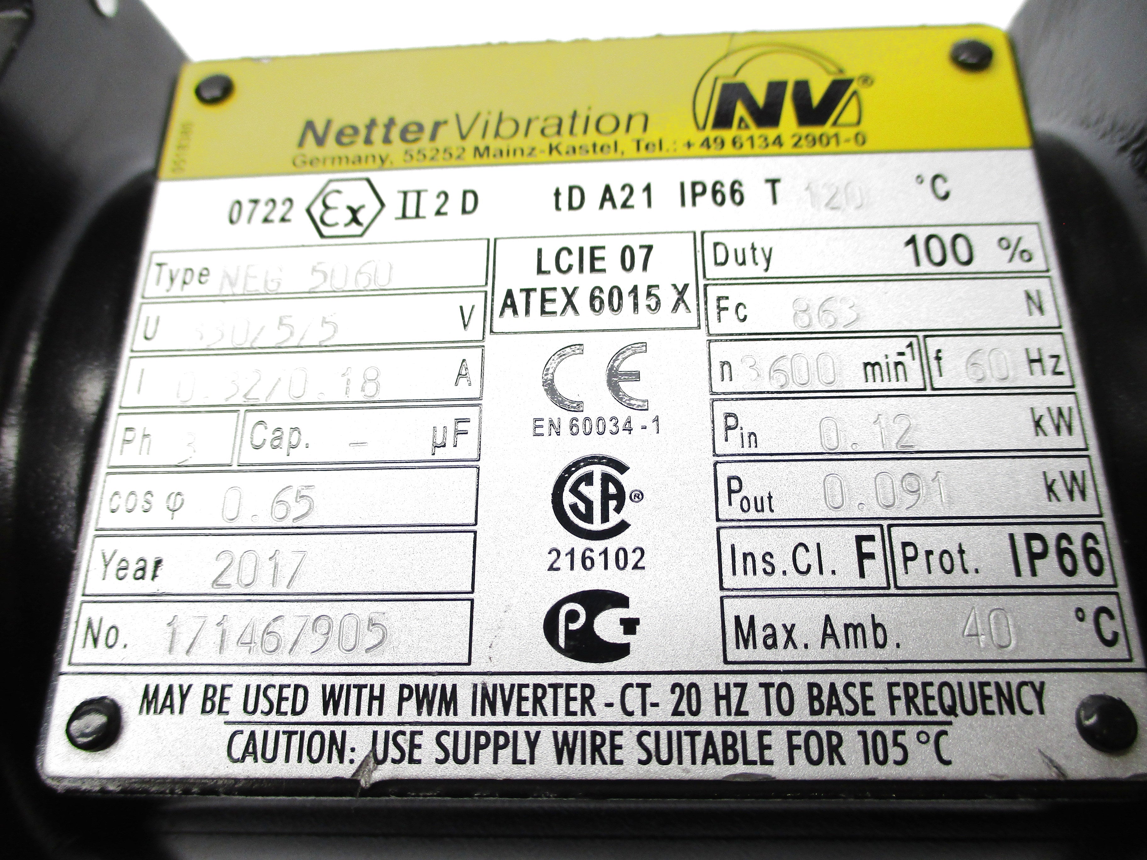 NETTER VIBRATION NEG5060 (AS PICTURED) NSNP