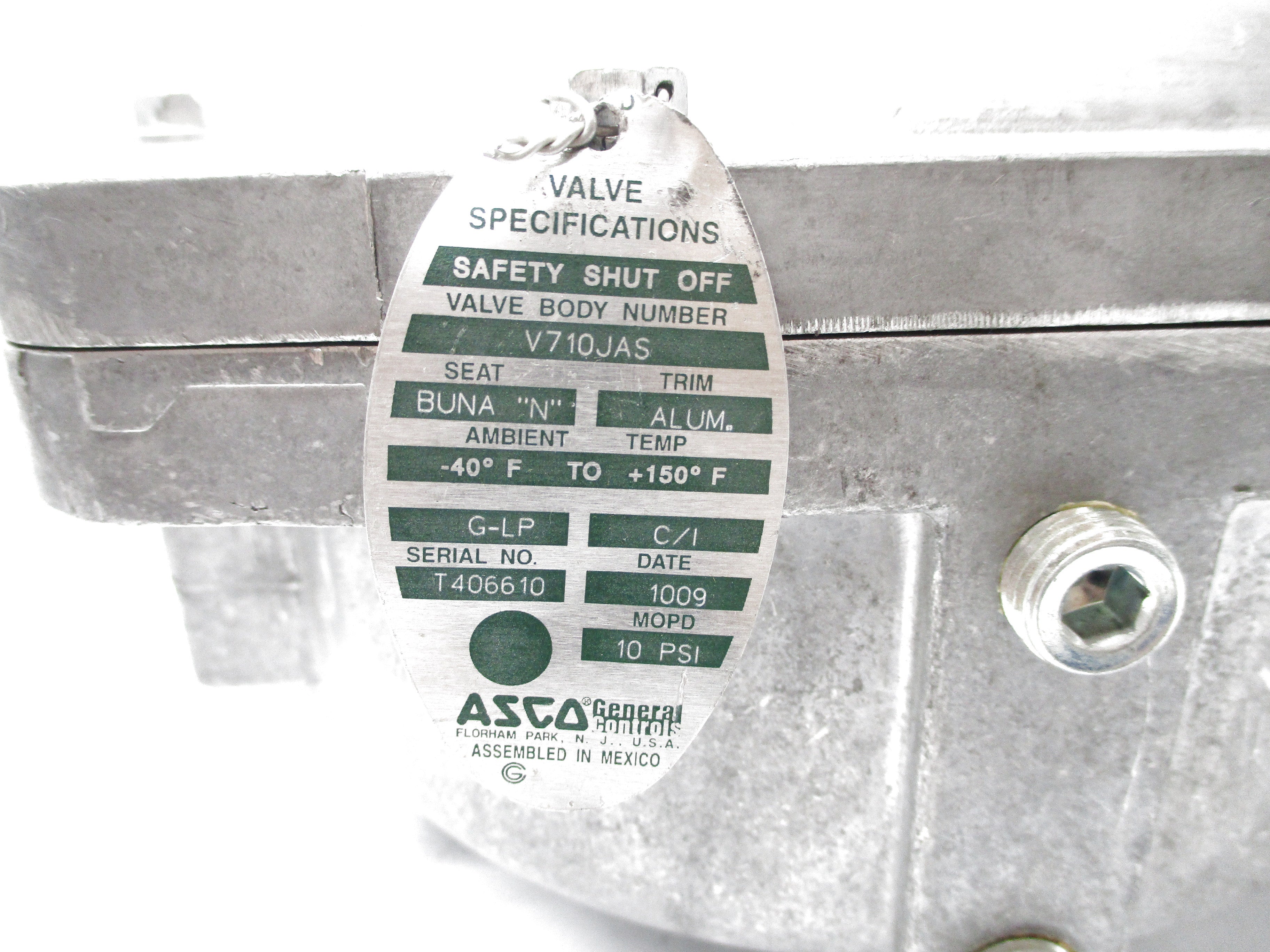 ASCO V710JAS 10PSI NSNP