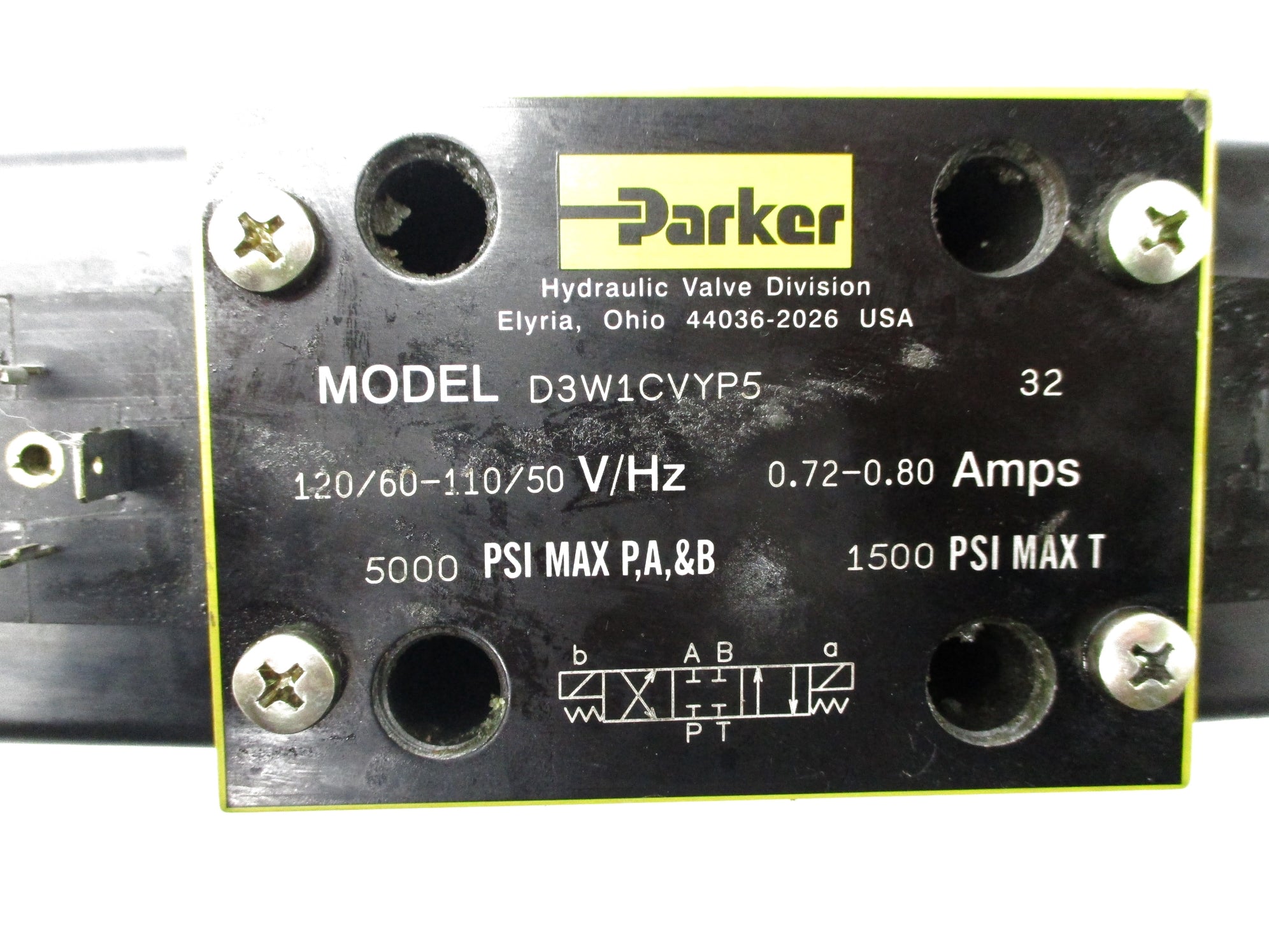 PARKER D3W1CVYP5 5000PSI 110/120V UNMP