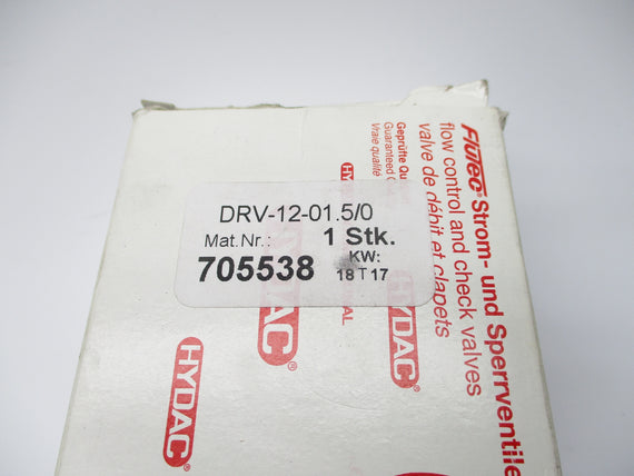 HYDAC DRV-12-01.5/0 NSMP