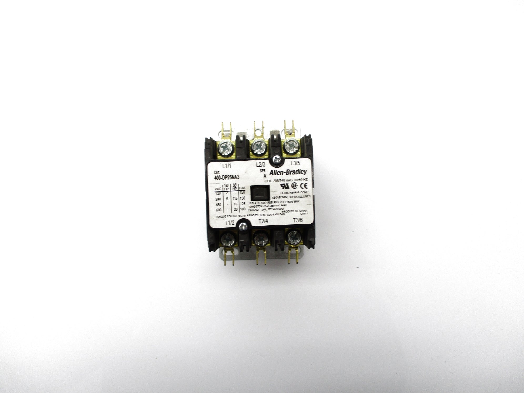 ALLEN BRADLEY 400-DP25NA3 SER. A 208/240VAC NSNP