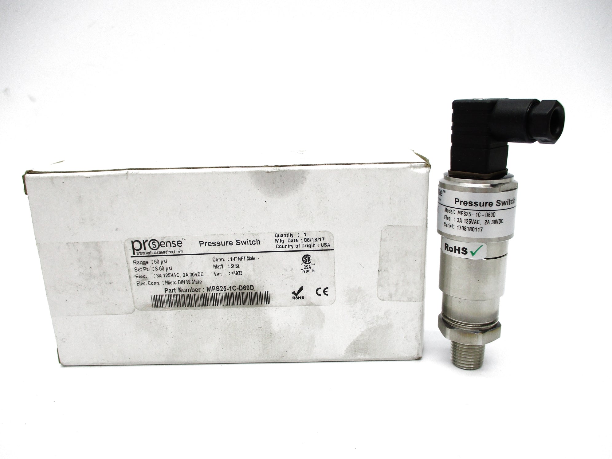 PROSENSE MPS25-1C-D60D 60PSI NSMP