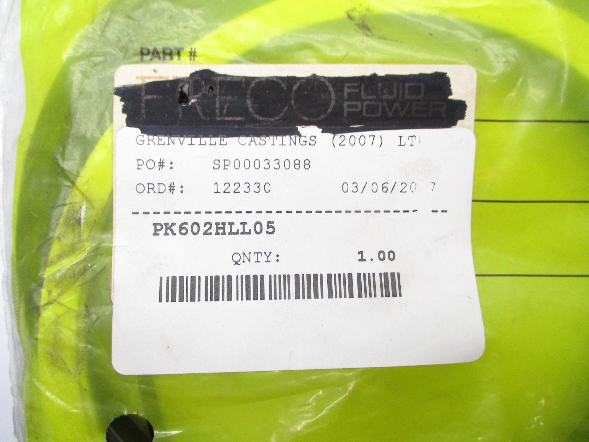 PARKER PK602HLL05 NSMP