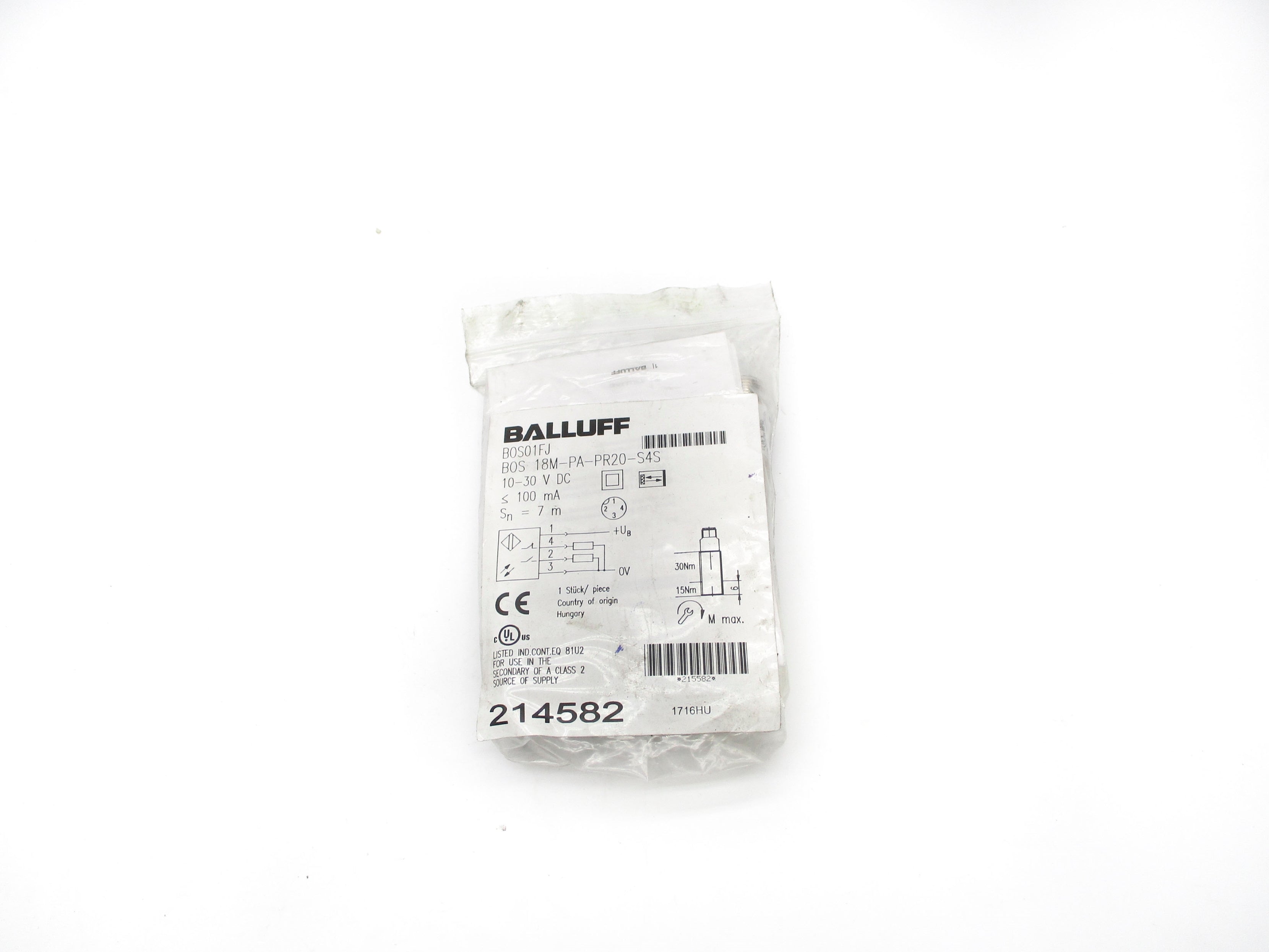 BALLUFF BOS18M-PA-PR20-S4S NSMP