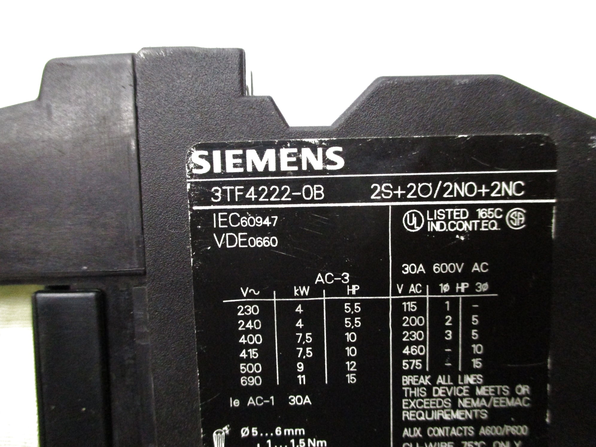 SIEMENS 3TF4222-0B 24V NSNP