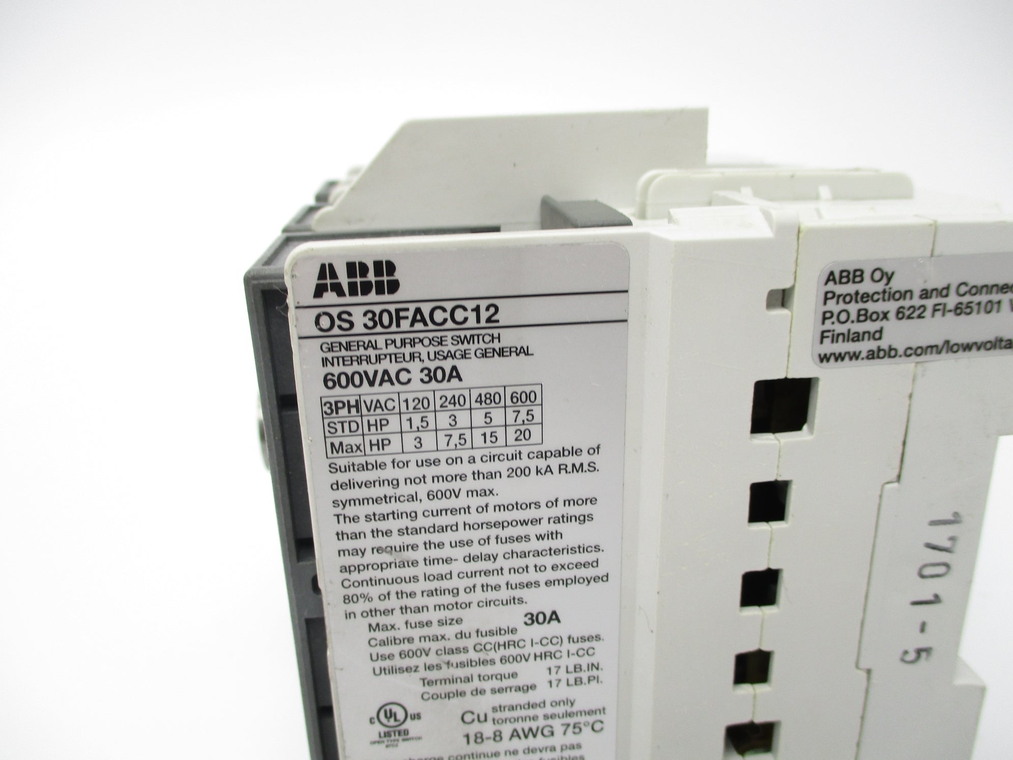 ABB OS30FACC12 NSNP