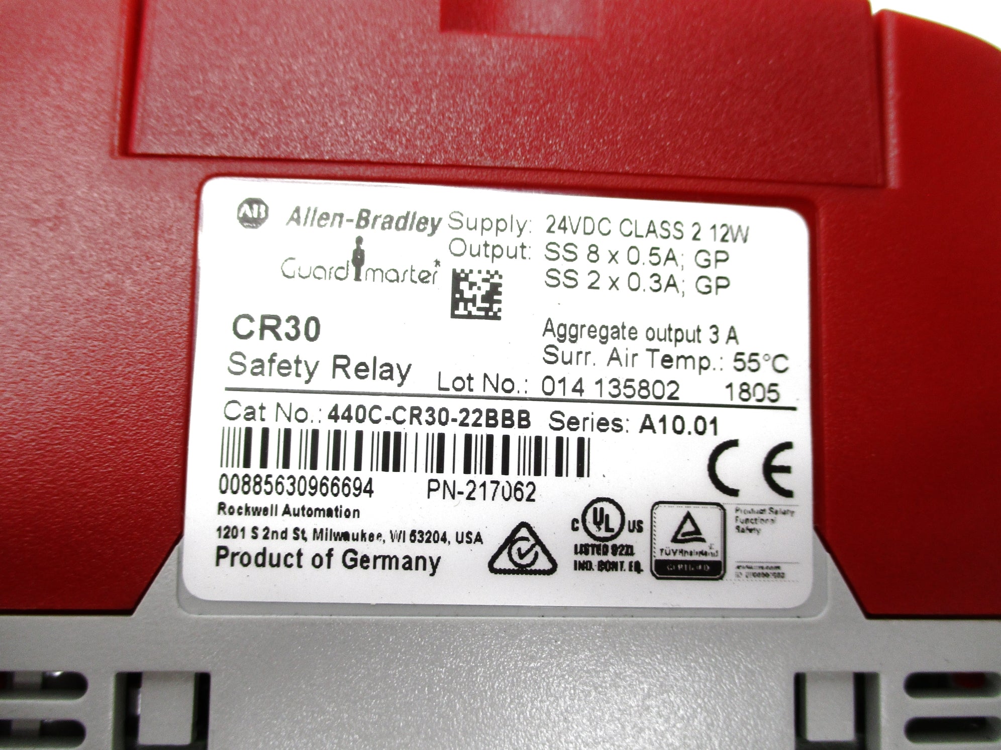 ALLEN BRADLEY 440C-CR30-22BBB SER. A10.01 24VDC NSNP