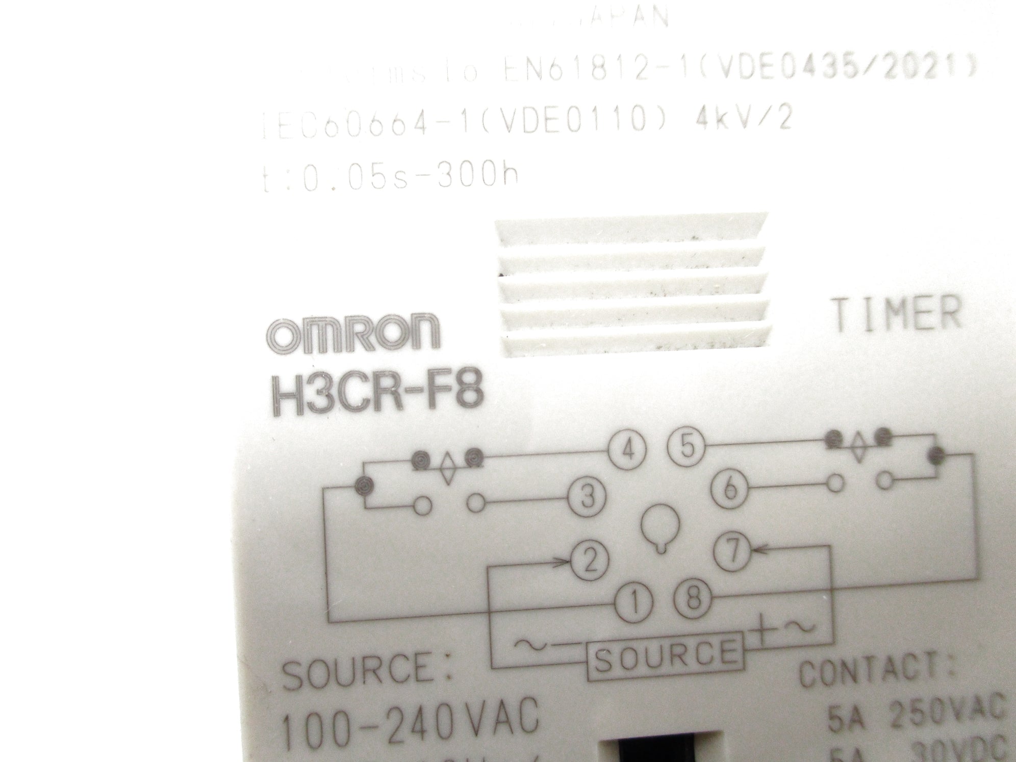OMRON H3CR-F8 100-240VAC 5A 0.05S-300H NSNP