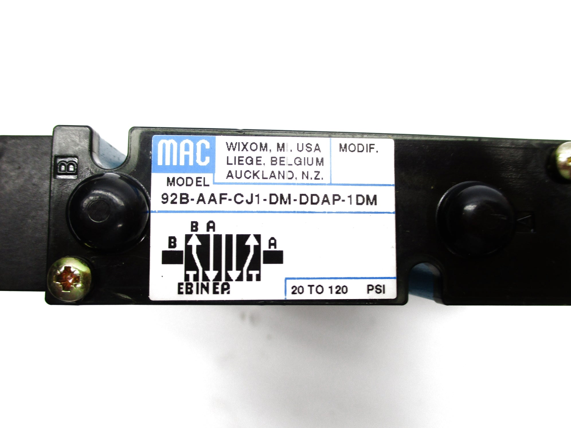 MAC 92B-AAF-CJ1-DM-DDAP-1DM 120PSI NSNP
