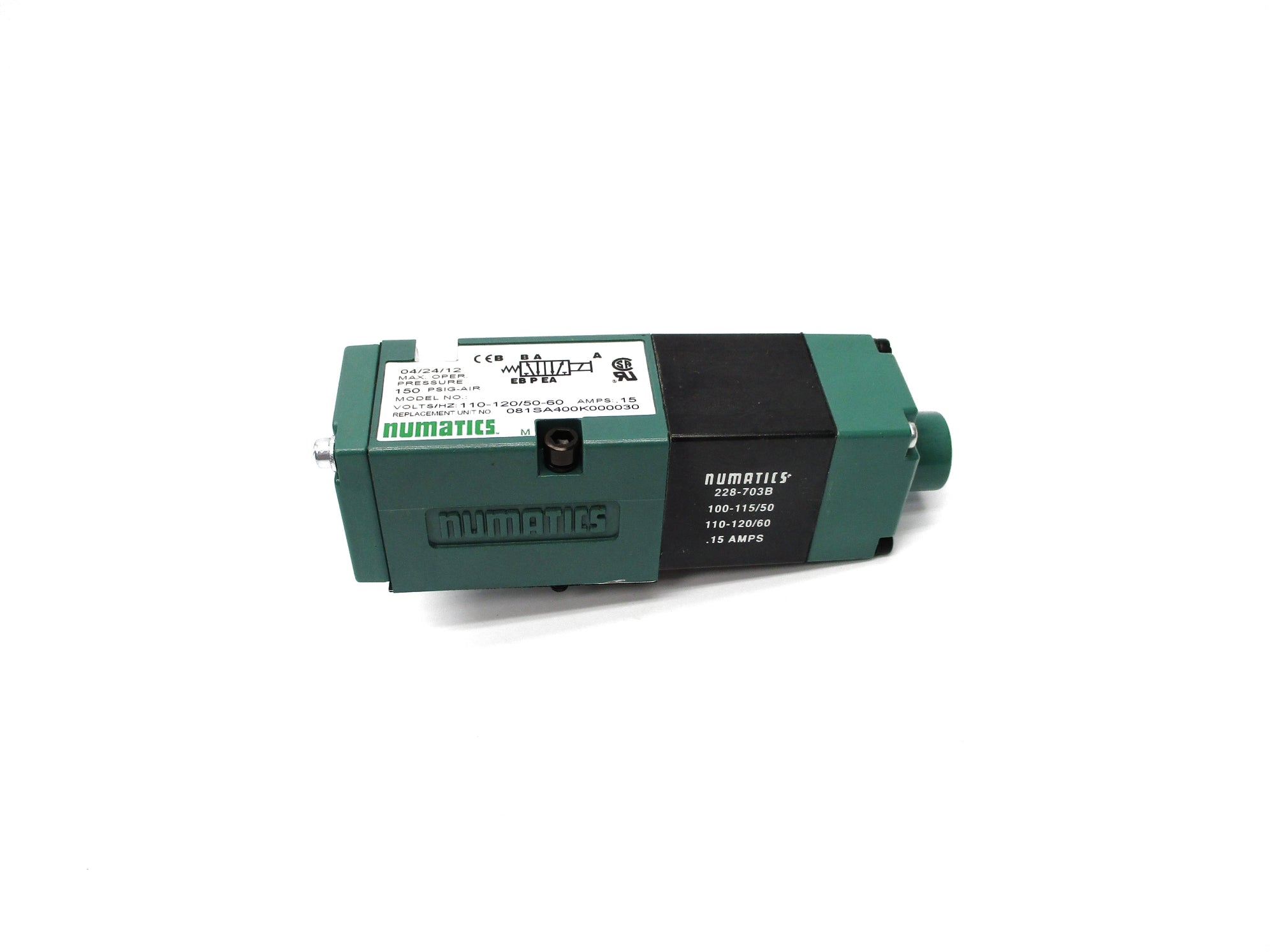 NUMATICS 081SA400K000030 110-120V 150PSIG NSNP