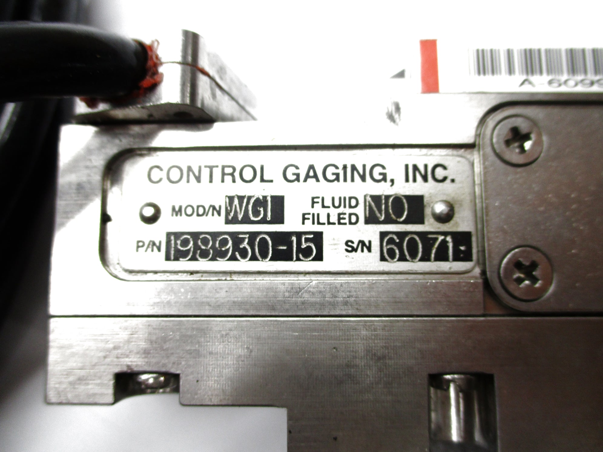CONTROL GAGING 198930-15 WG1 UNMP