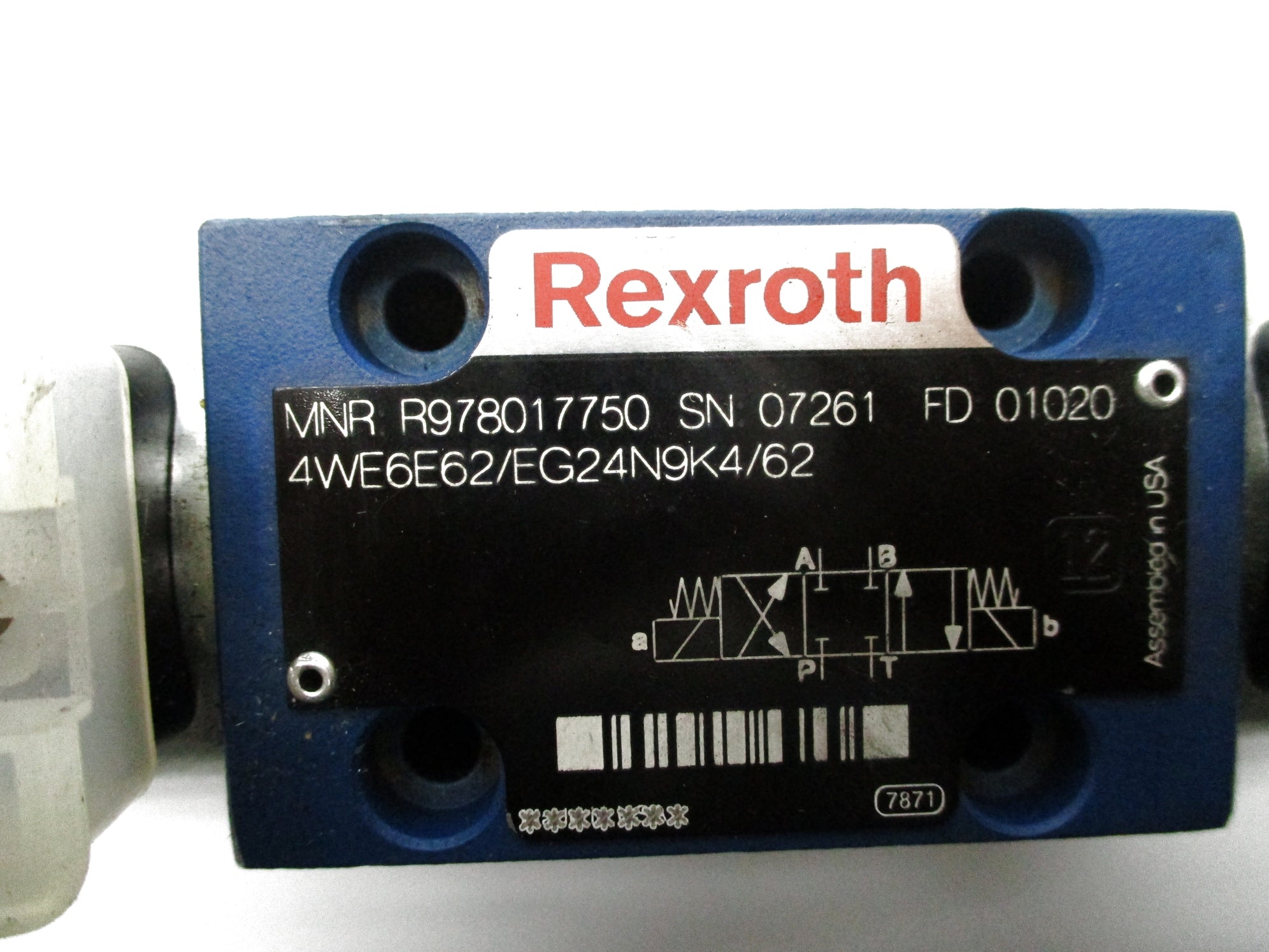 REXROTH 4WE6E62/EG24N9K4/62 R978017750 24VDC 1.25A NSNP