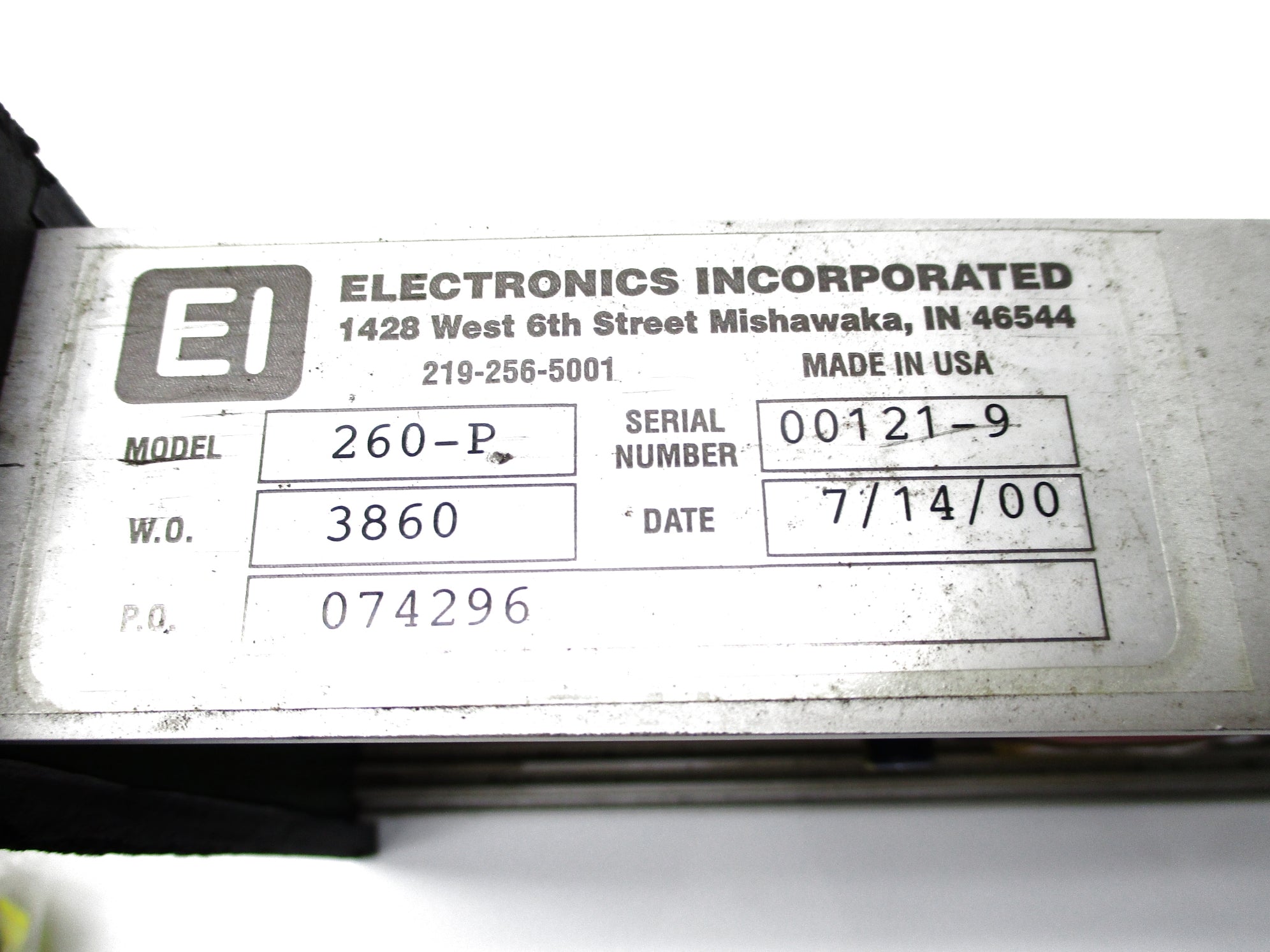 ELECTRONICS 260-P UNMP