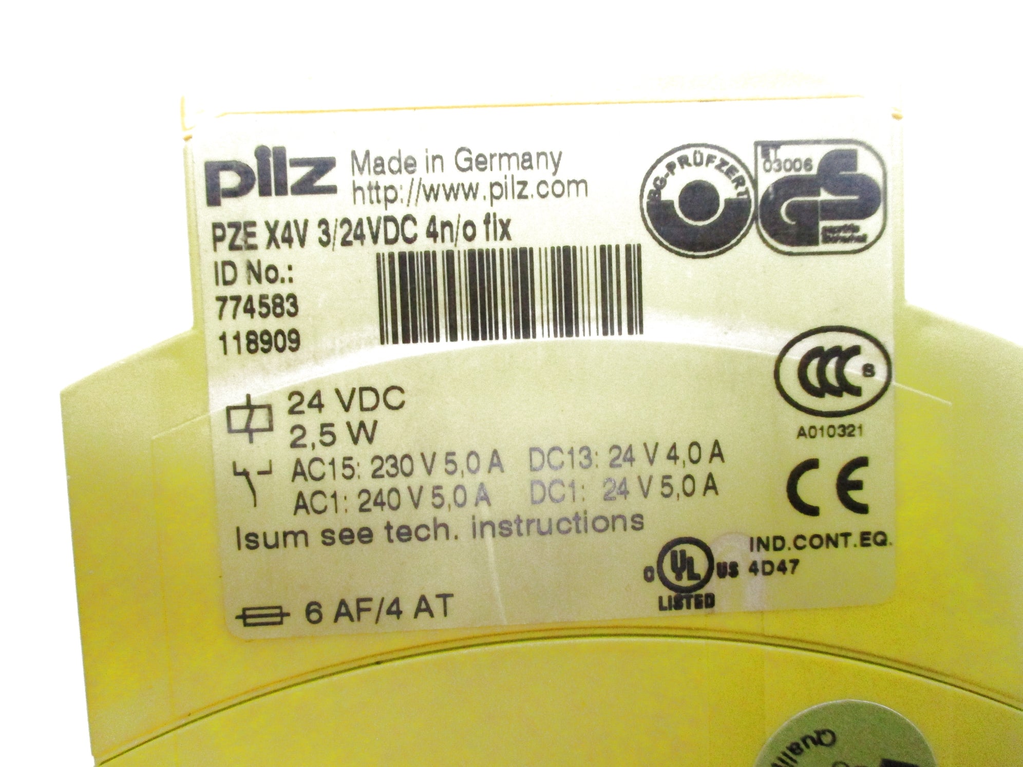 PILZ PZEX4V3/24VDC4n/ofix 24VDC NSMP