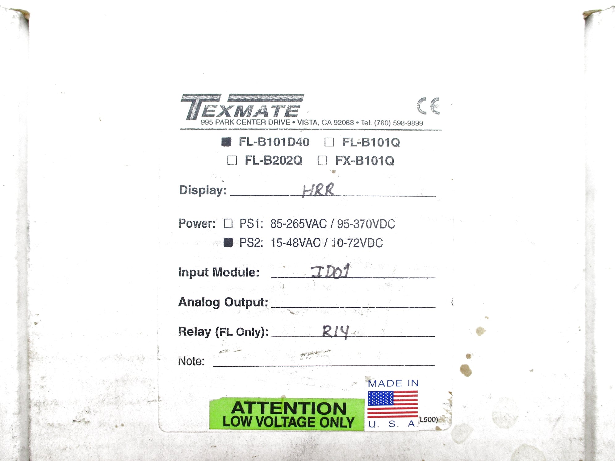 TEXMATE FL-B101D40 NSMP