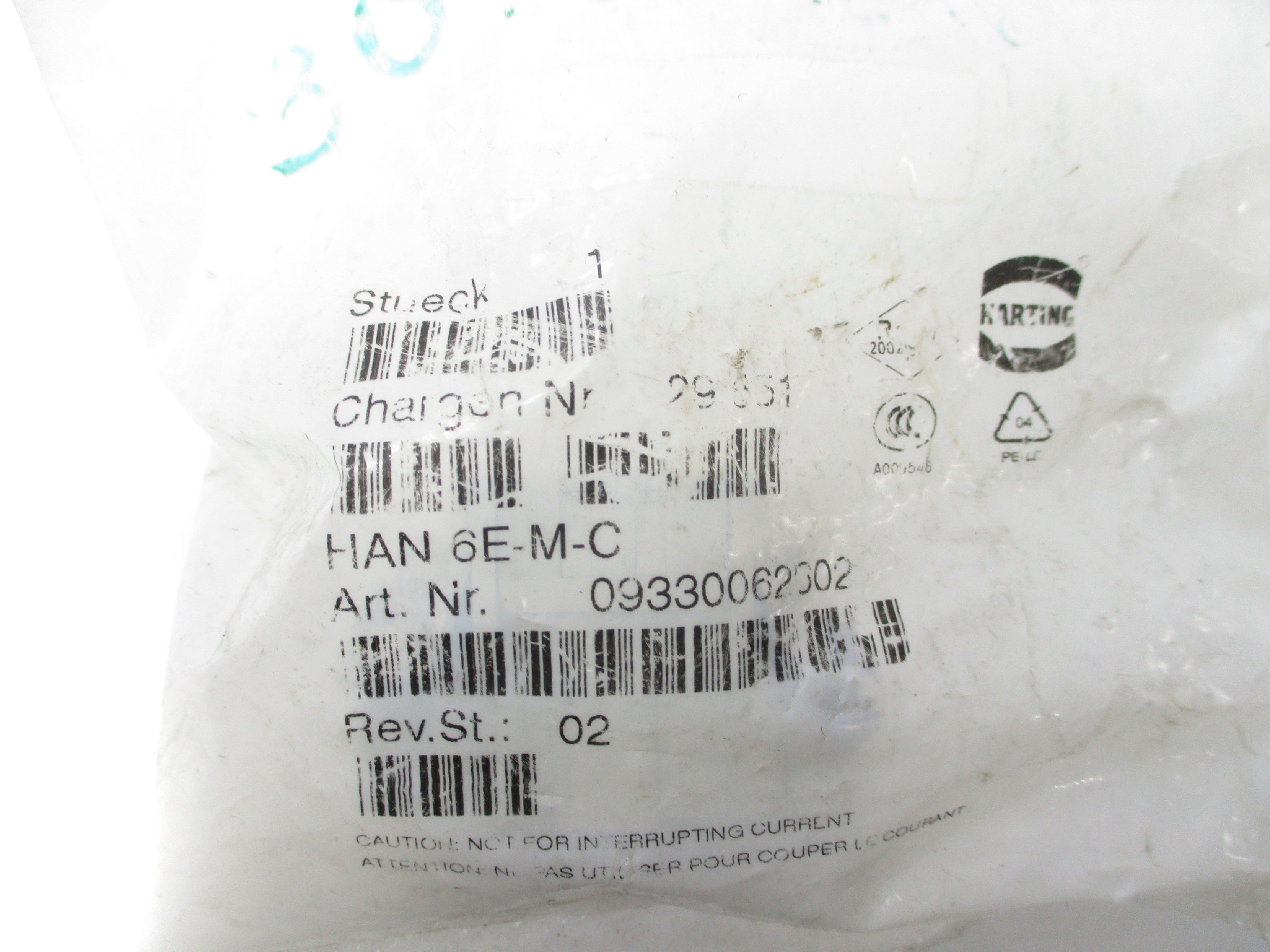 HARTING 09330062602 HAN6E-M-C NSMP