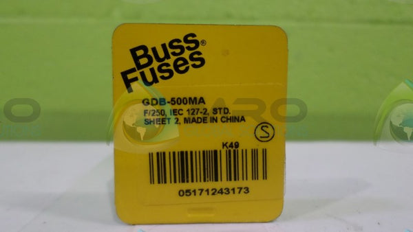 (LOT OF 3) COOPER BUSSMANN GDB-500MA FUSE NSNP