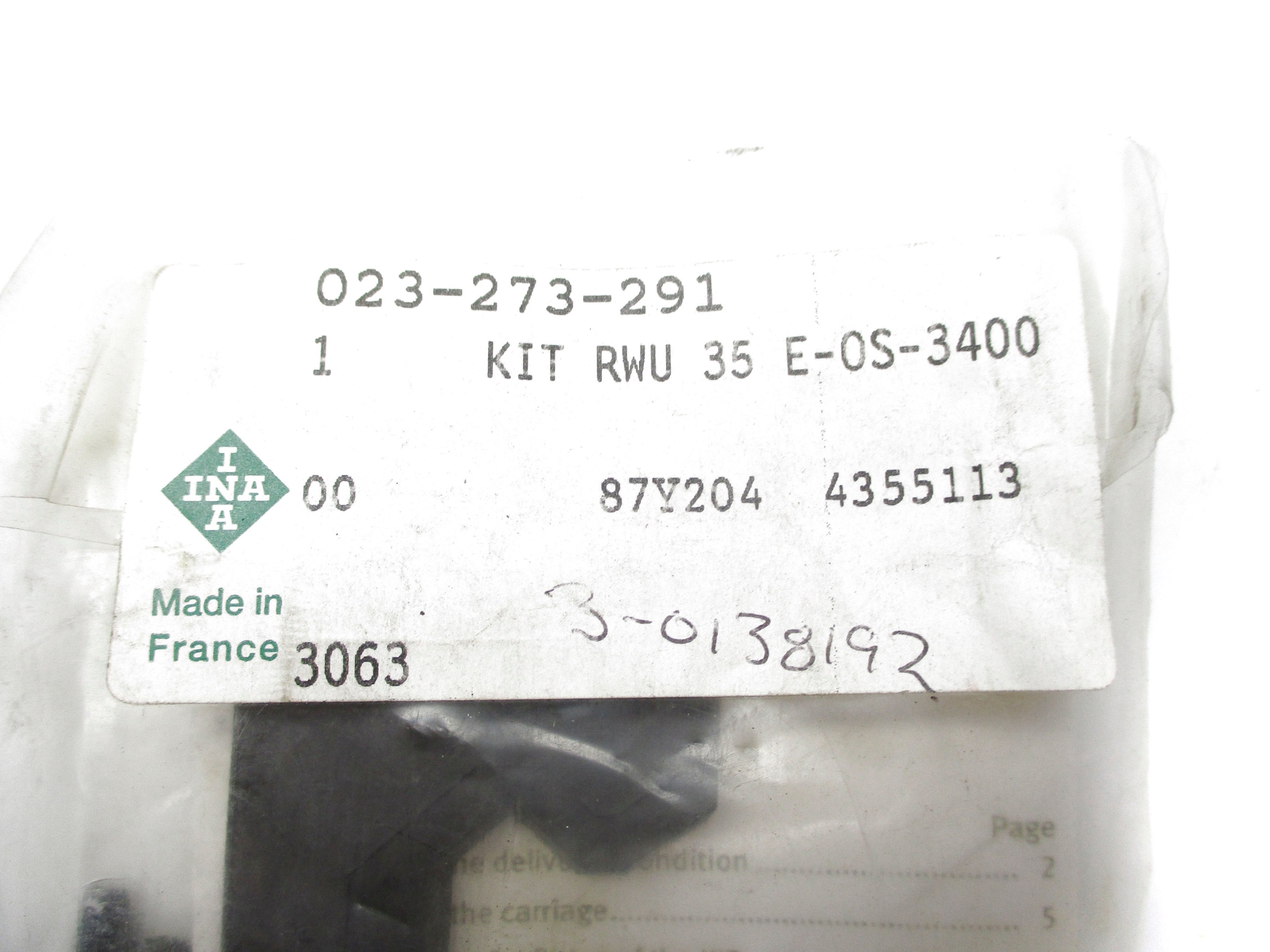 INA 023-273-291 RWU35E-0S-3400 NSMP
