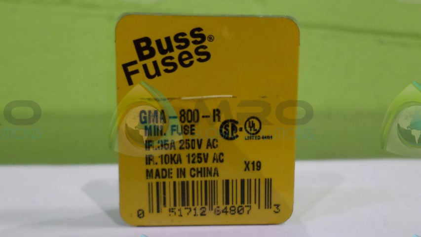 COOPER BUSSMANN GMA-800-R FUSE *NEW NO BOX*