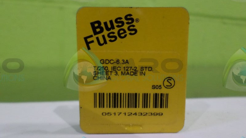 COOPER BUSSMANN GDC-6.3A FUSE NSNP